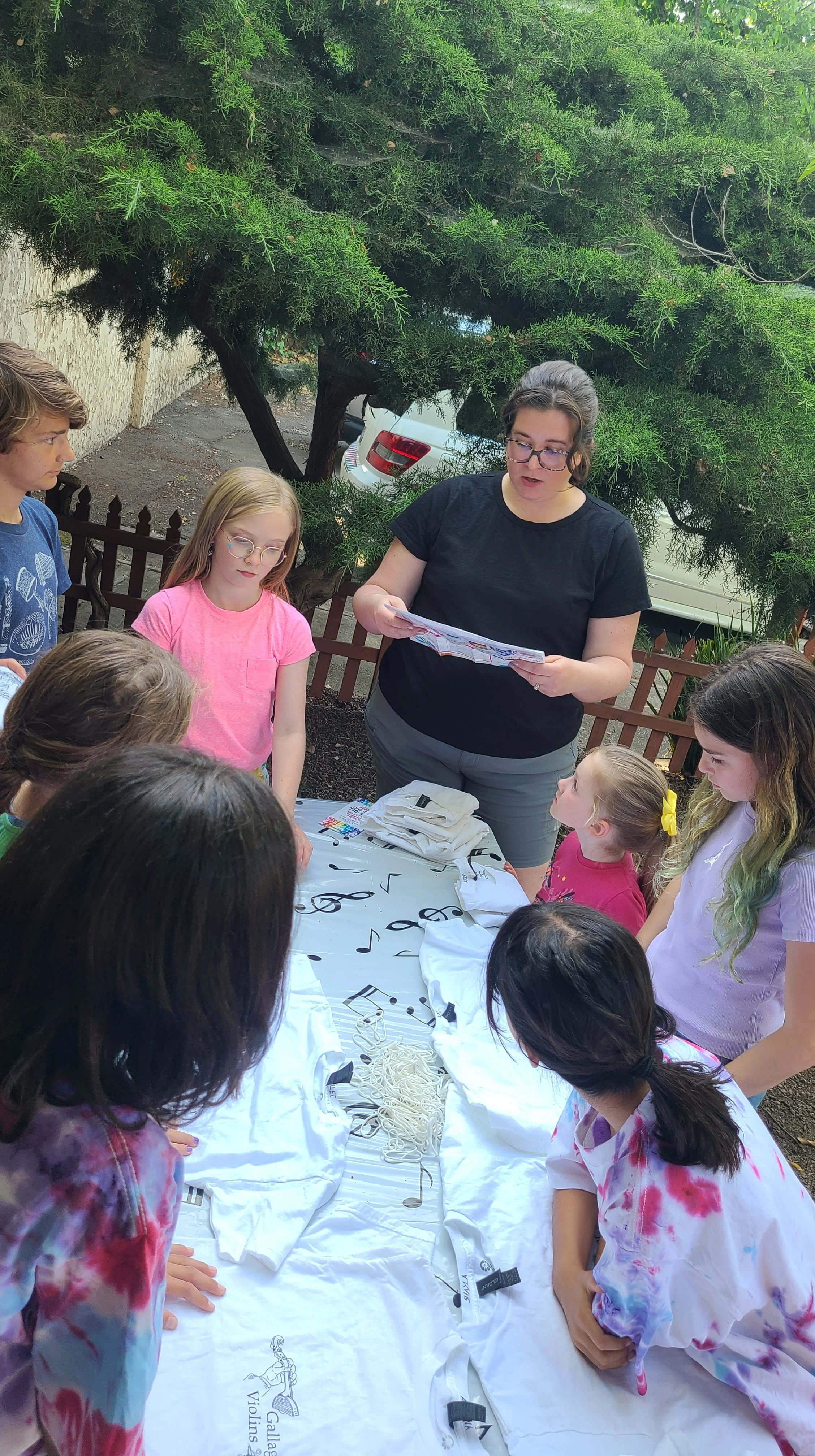 Celebrating 100 days of violin and viola practice in East Sacramento with a group class activity