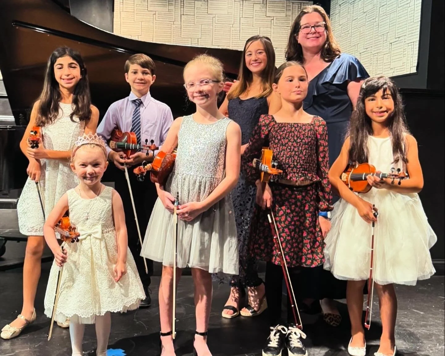 Suzuki violin and viola students solo recital at the William J. Geery Theater in Sacramento