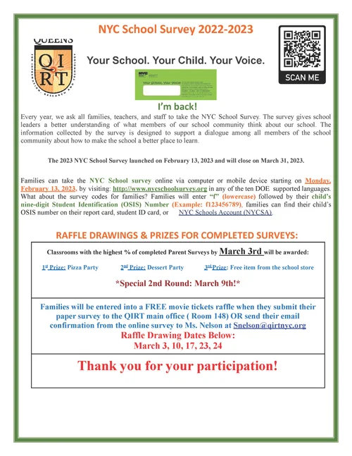 NYC School Survey 2023 — QIRTNYC