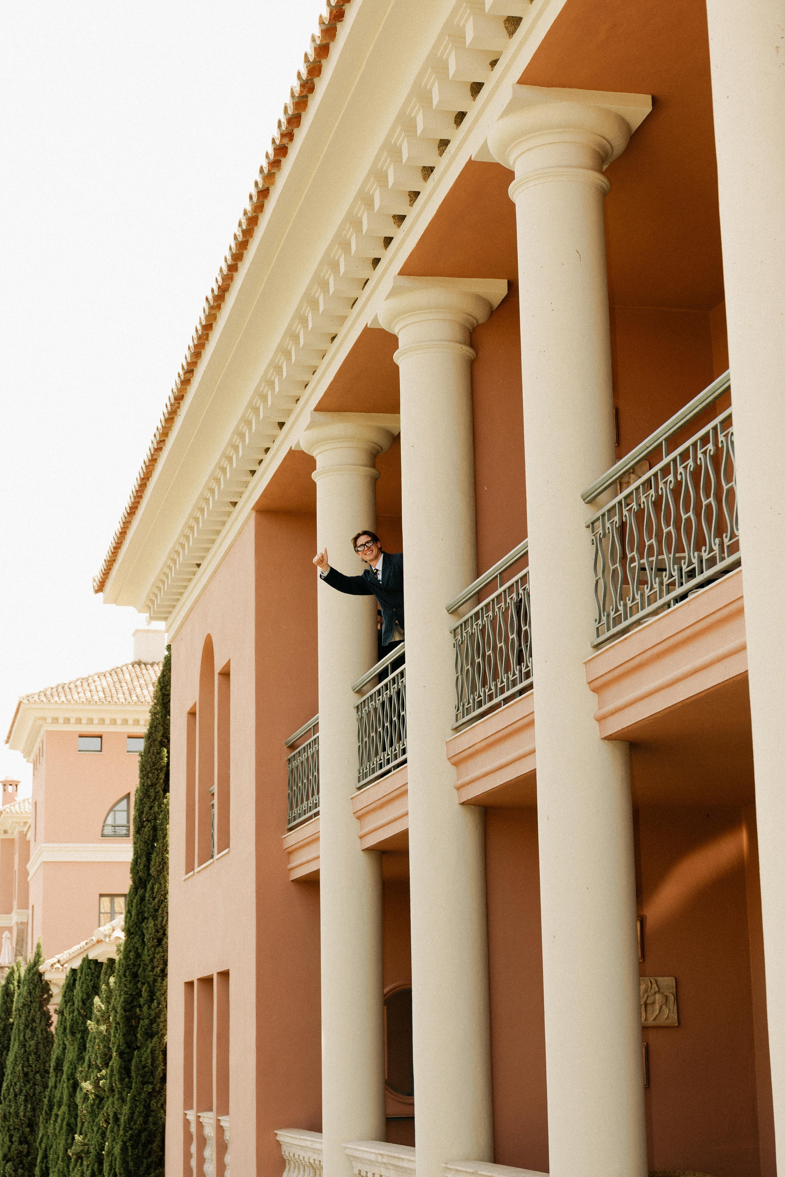 Groom preparation candid moments Marbella destination wedding
