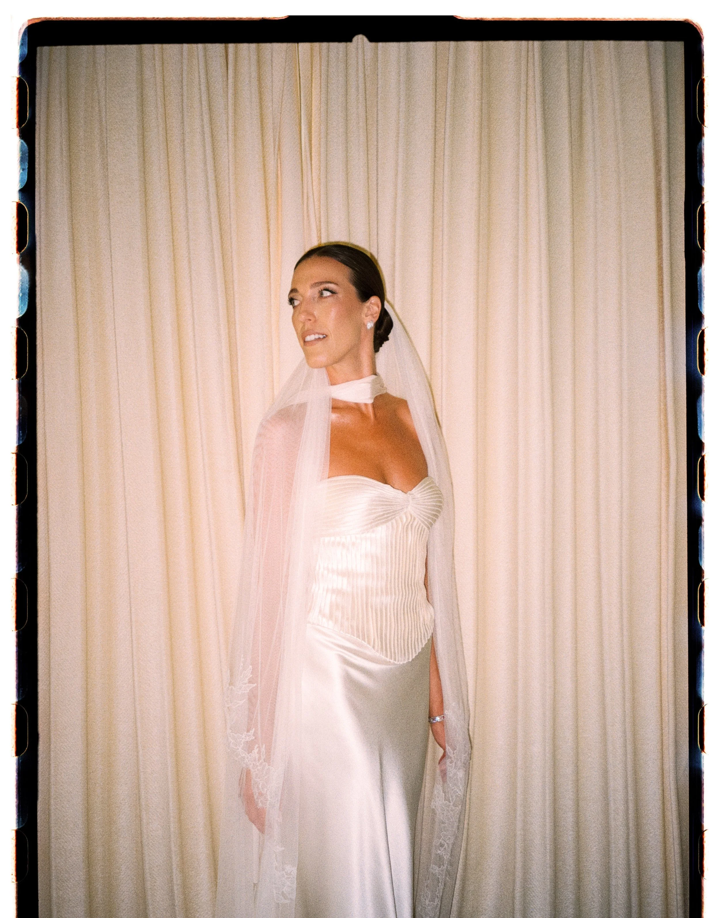 Editorial bride portrait Marbella villa photography Spain