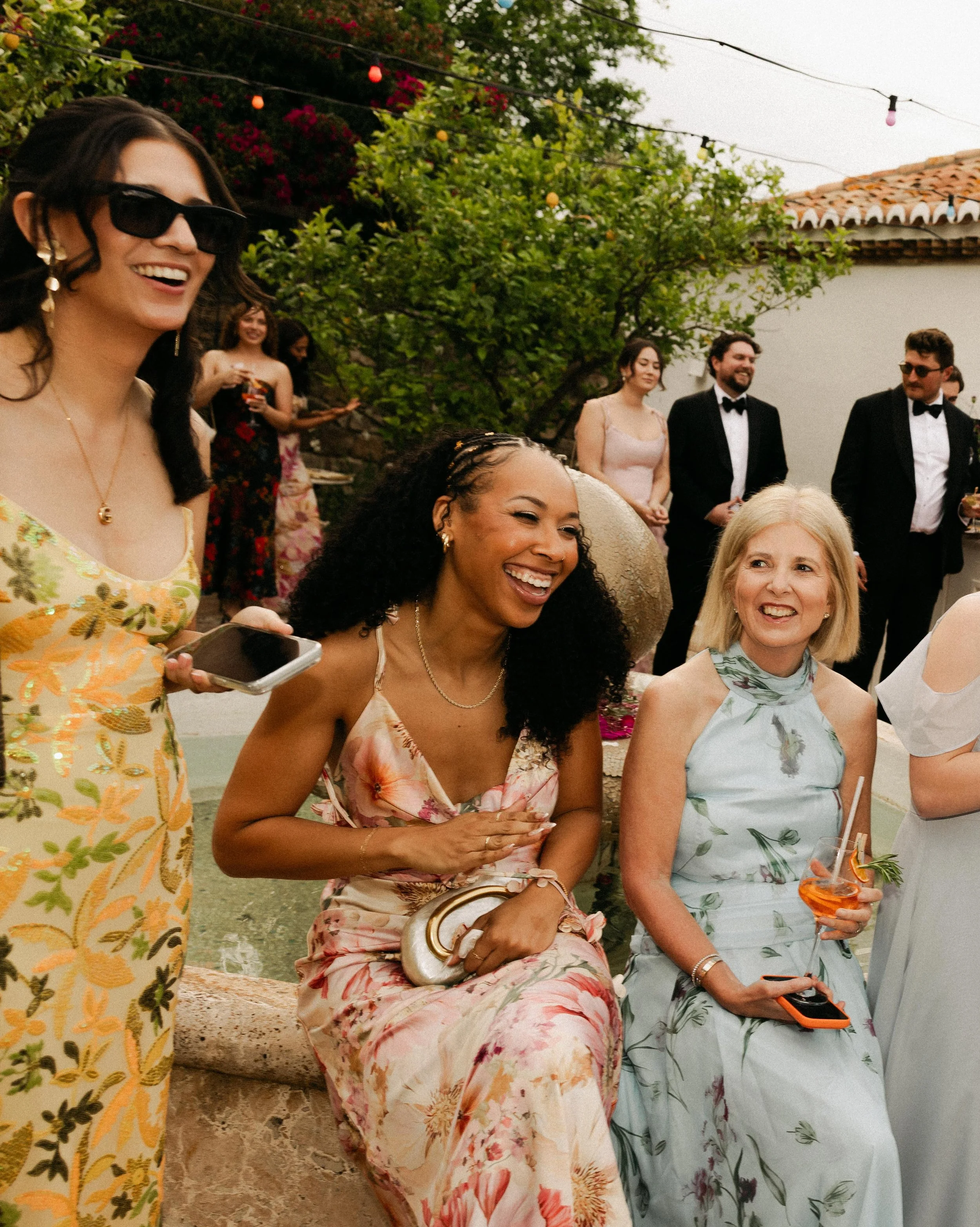 Documentary wedding photography capturing genuine guest interactions