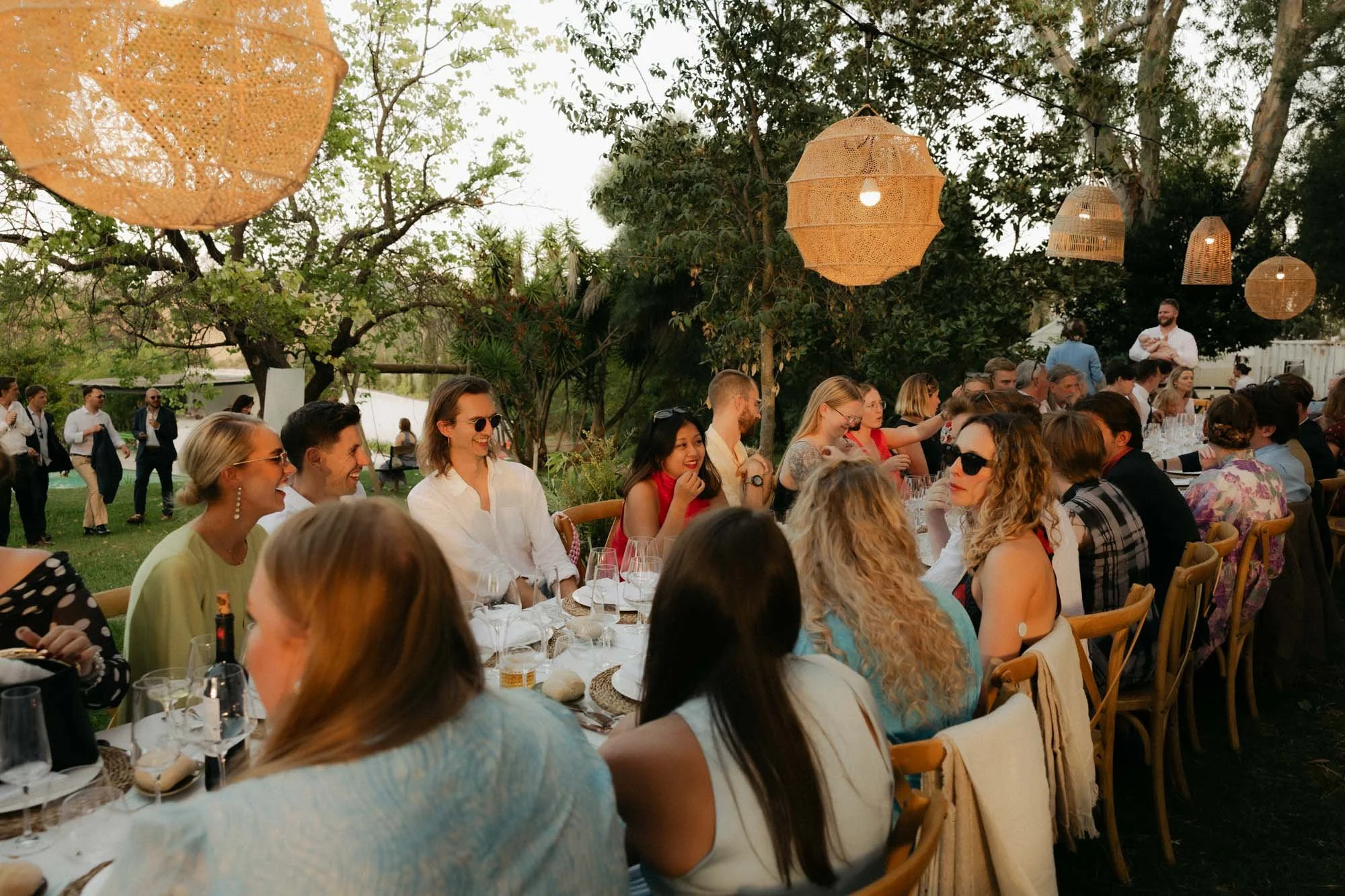 Destination wedding dinner in Spain focused on food community and shared experience