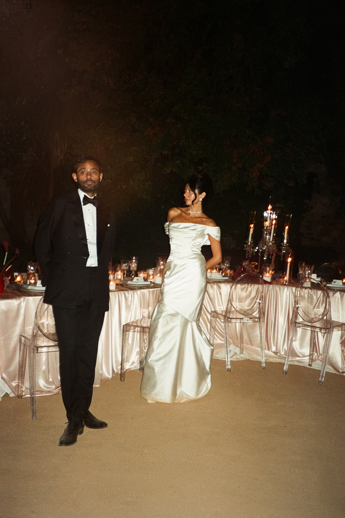 Editorial wedding portrait captured on film in Tuscany