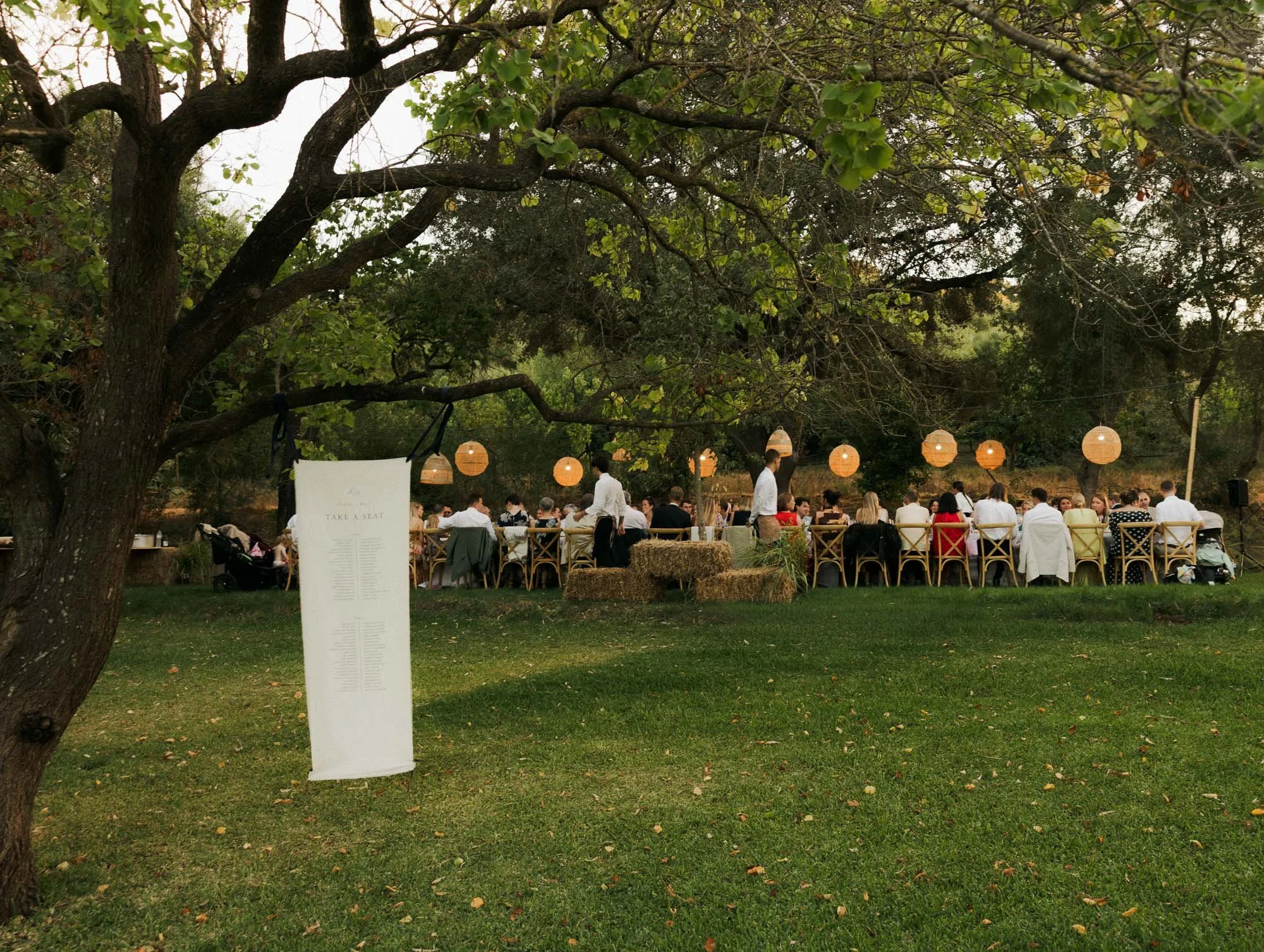 Destination wedding dinner in Spain focused on food community and shared experience