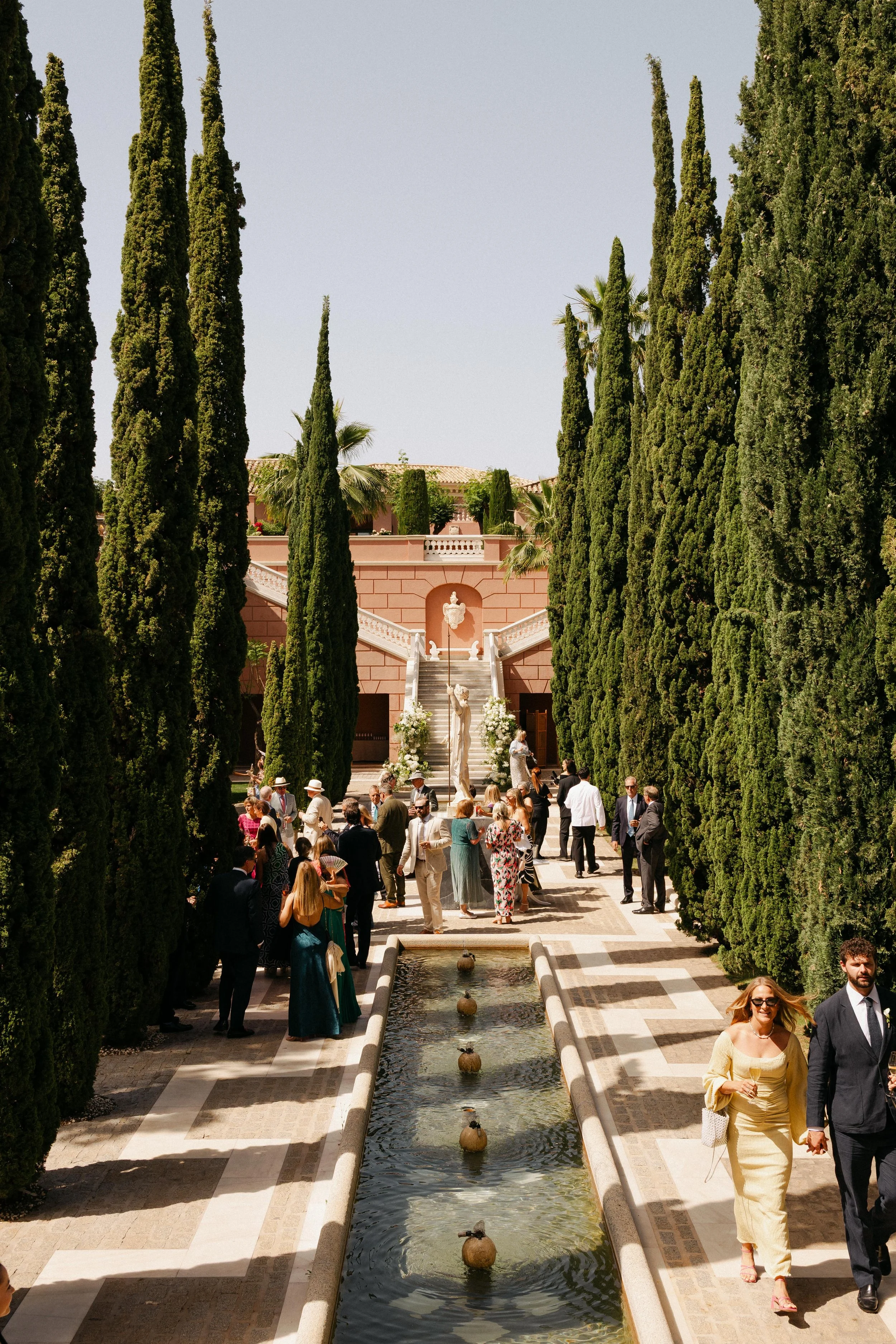 Cocktail hour at Marbella wedding Anantara Villa Padierna Spain
