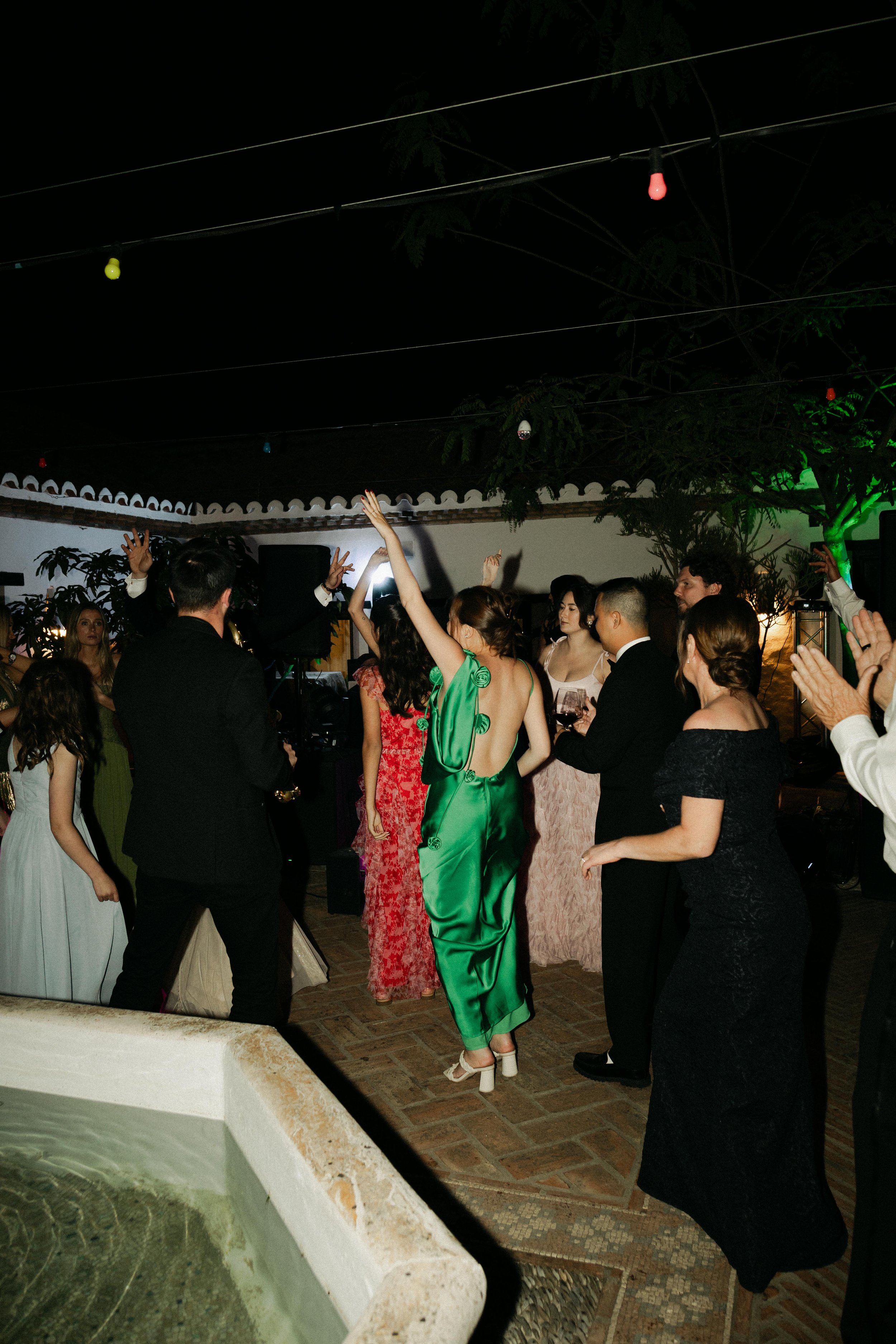 Luxury wedding photographer Spain documenting the evening celebration atmosphere