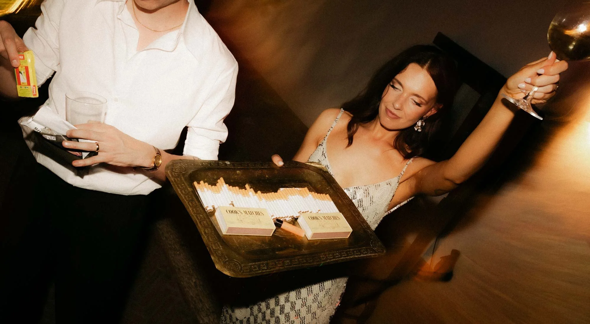 Wedding party photographed by a film wedding photographer with a timeless feel