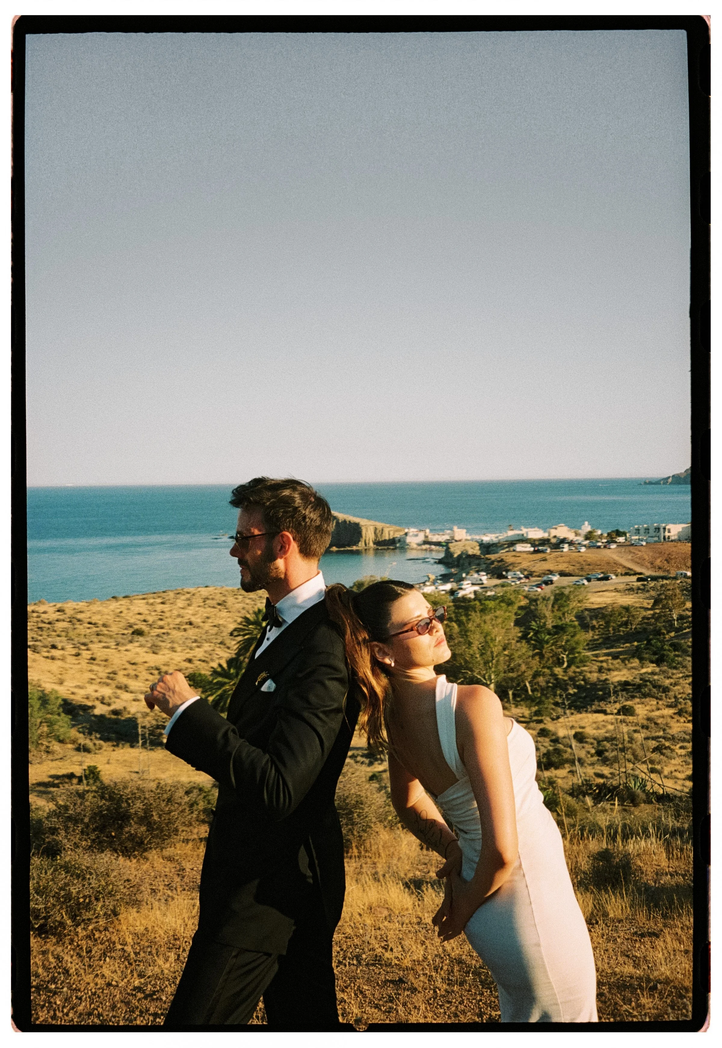 Editorial wedding photograph at sunset in Almería