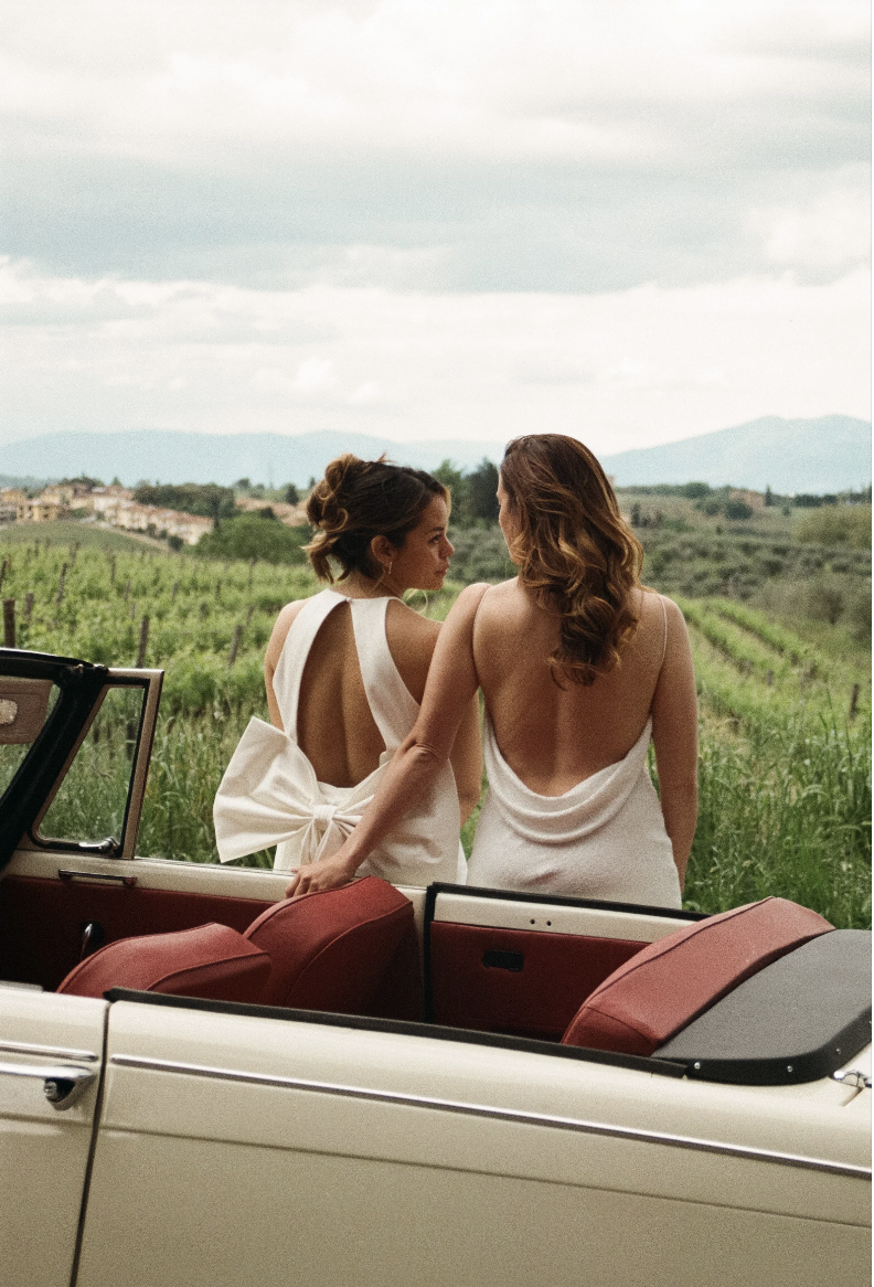 Italy wedding photographer captures a couple in film on their elopement experience