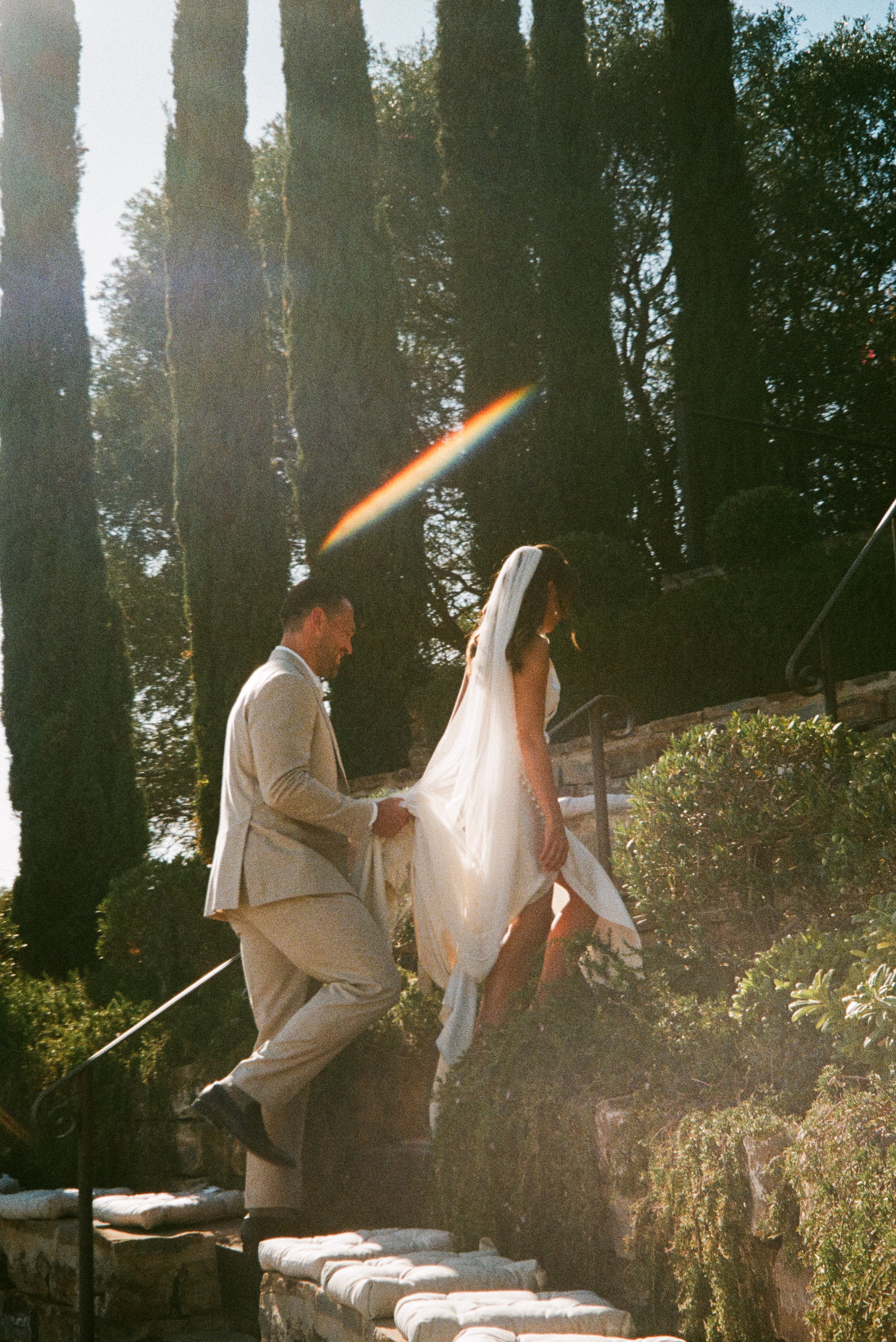 Couple celebrating their wedding in Marbella captured on film in Casa de la Era