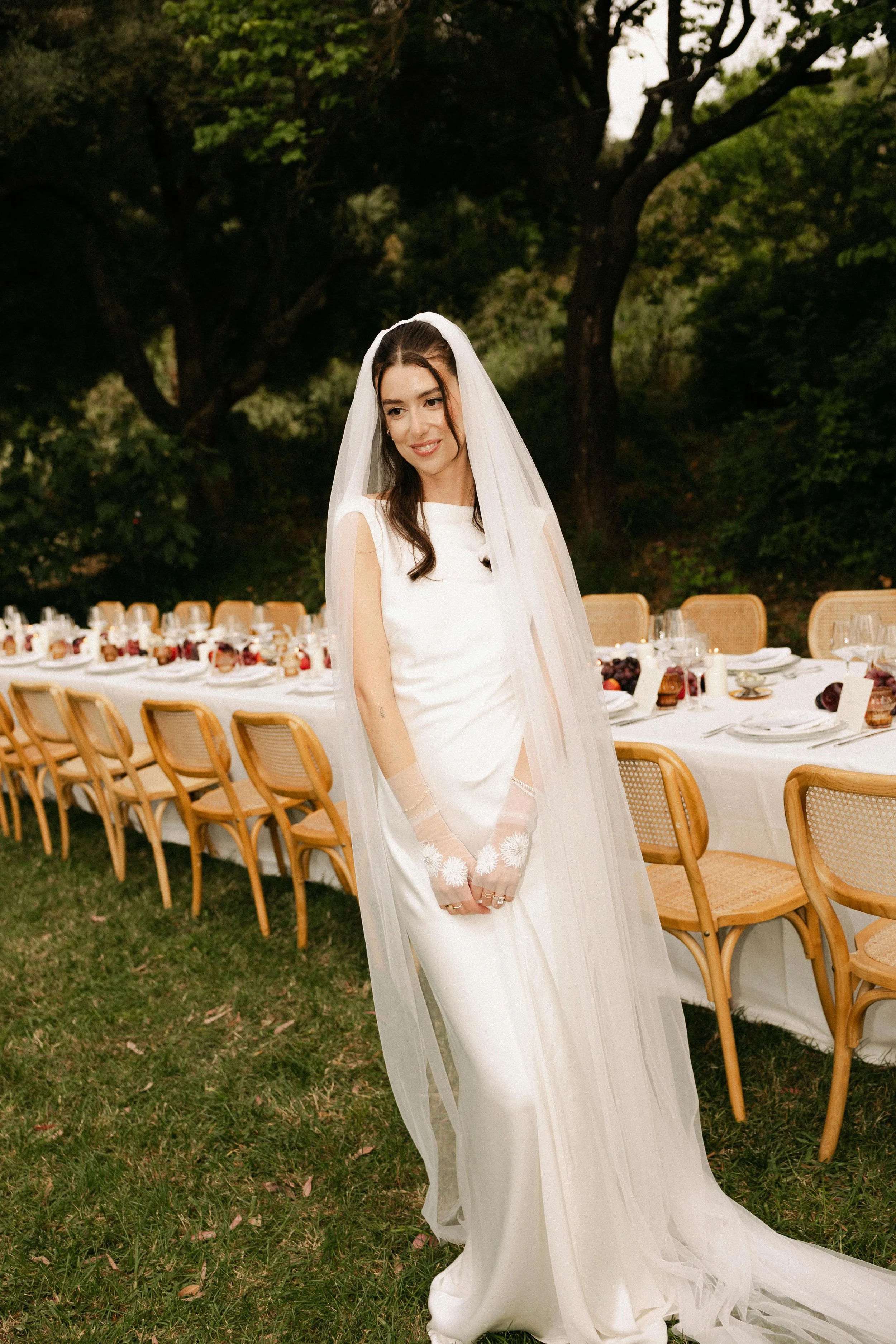 Film wedding photographer documenting an elegant bride in a destination wedding in Europe