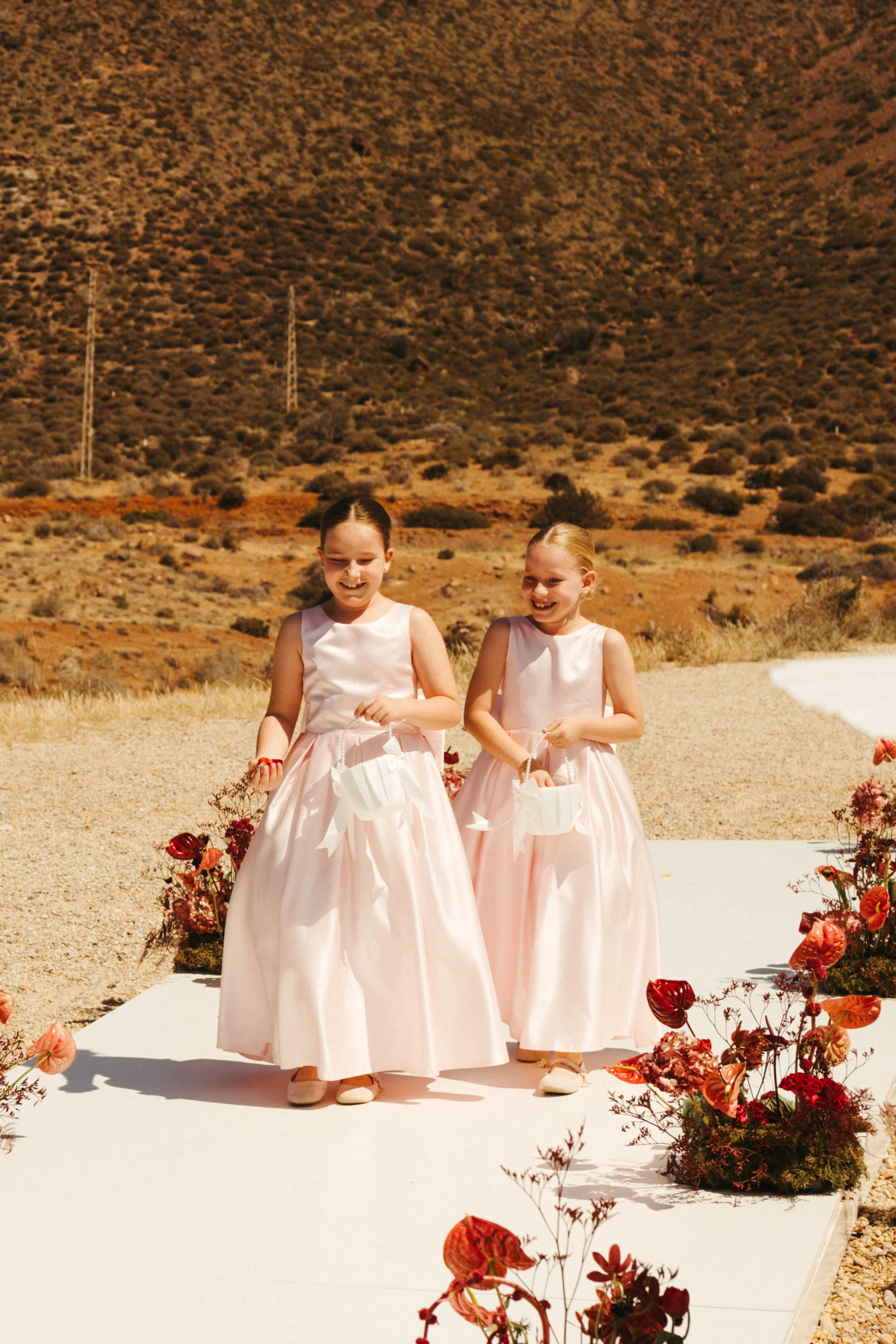 Editorial wedding ceremony overlooking the Mediterranean
