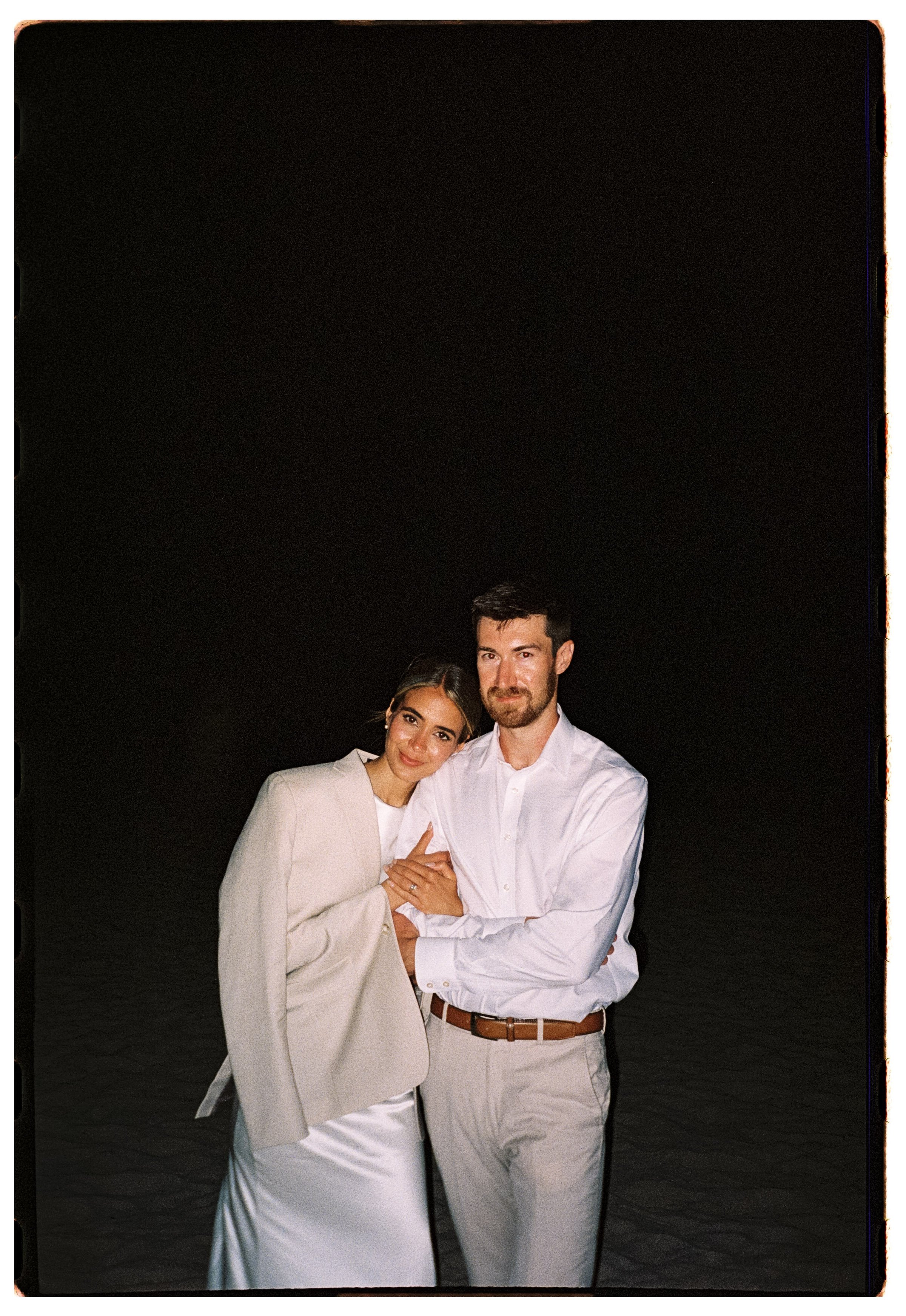 Film wedding photography with nostalgic colours and grain in Mexico, Cancun