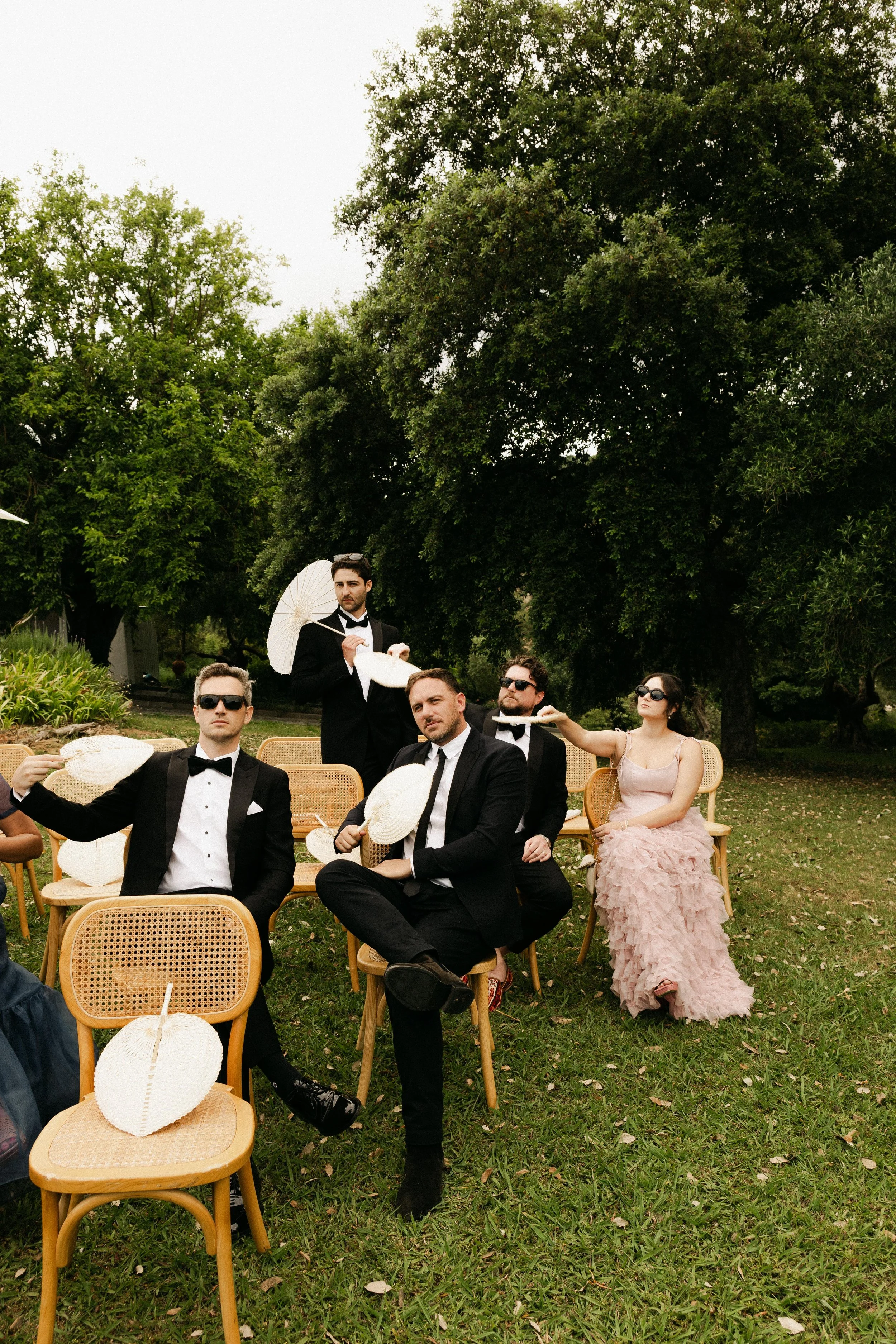 Guests gathering before a destination wedding in Andalusia