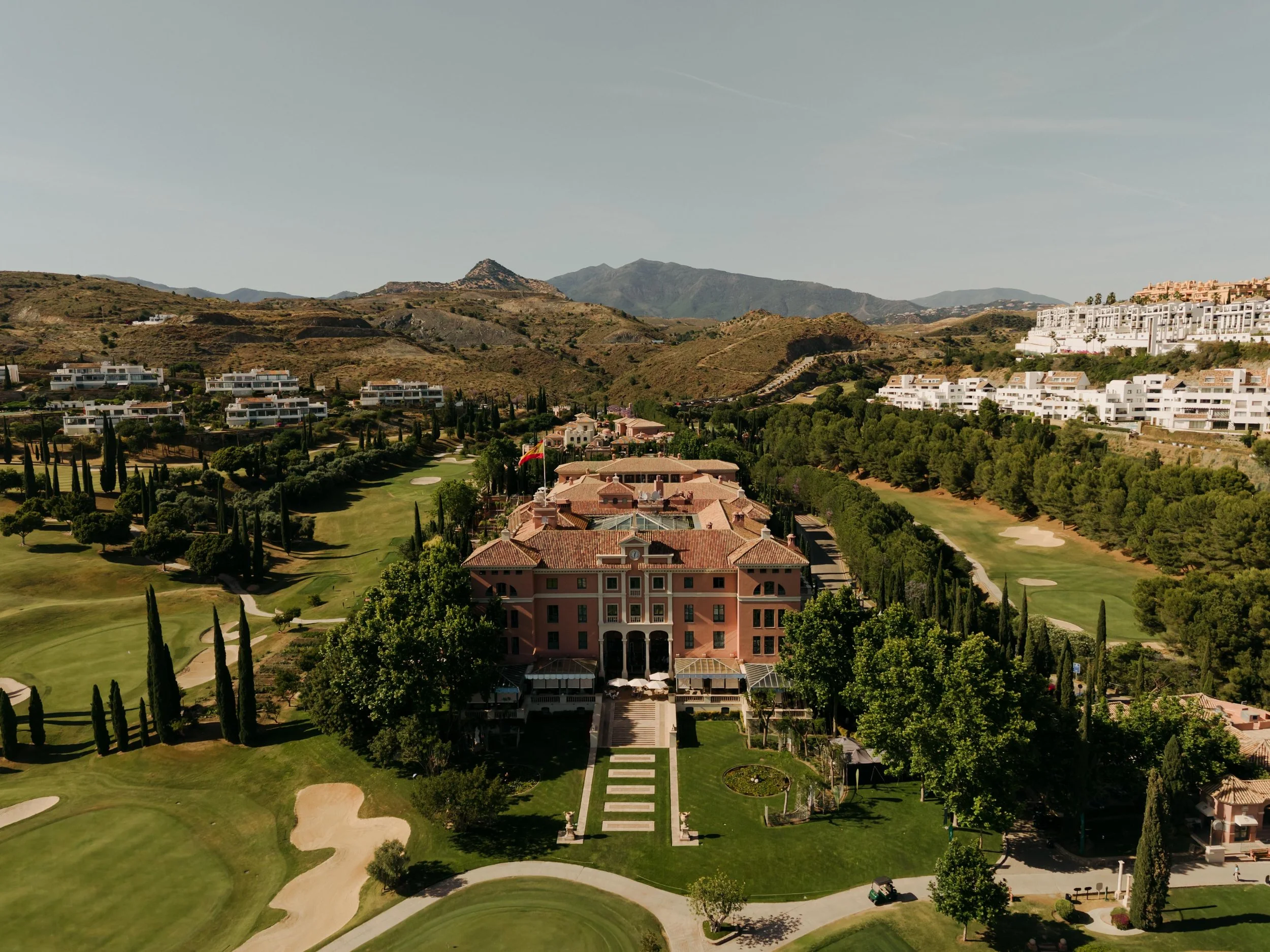 Luxury villa estate aerial view Marbella destination wedding Spain