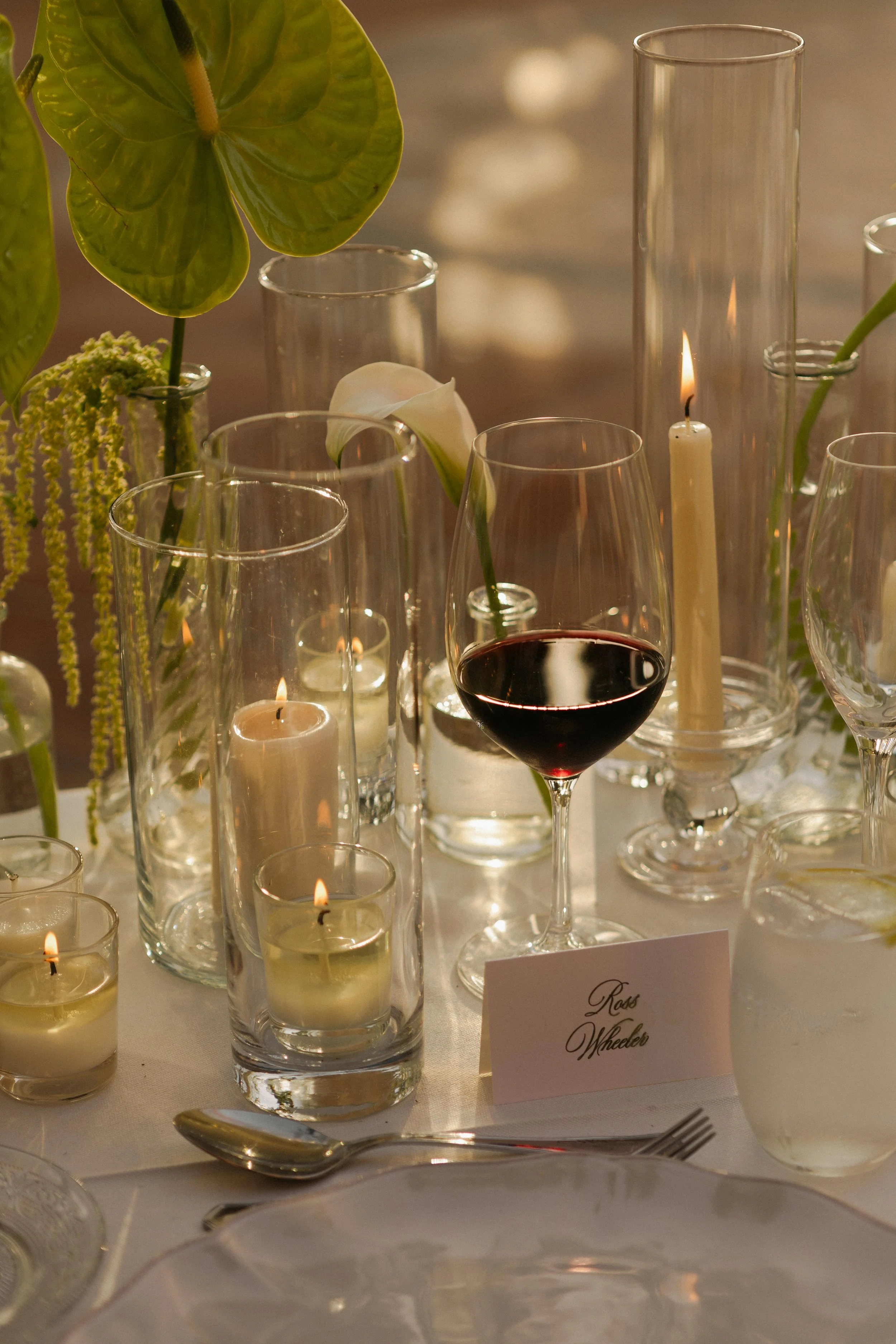 Wedding table details and florals  Marbella luxury dinner Spain