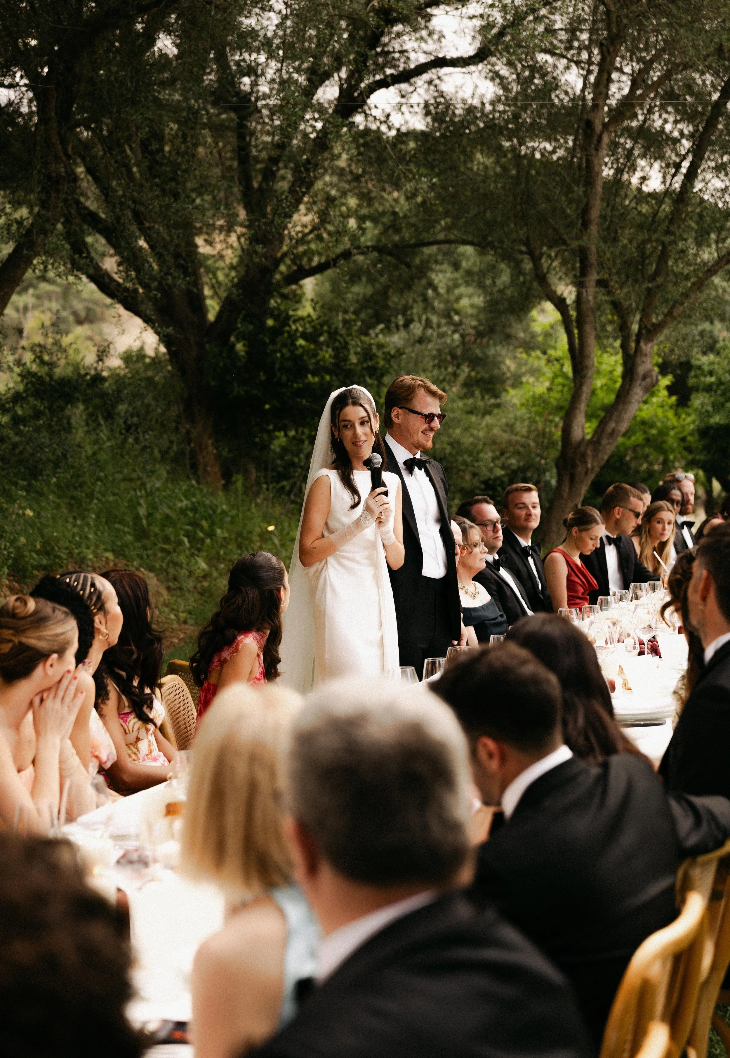 Documentary wedding photography capturing emotional speeches