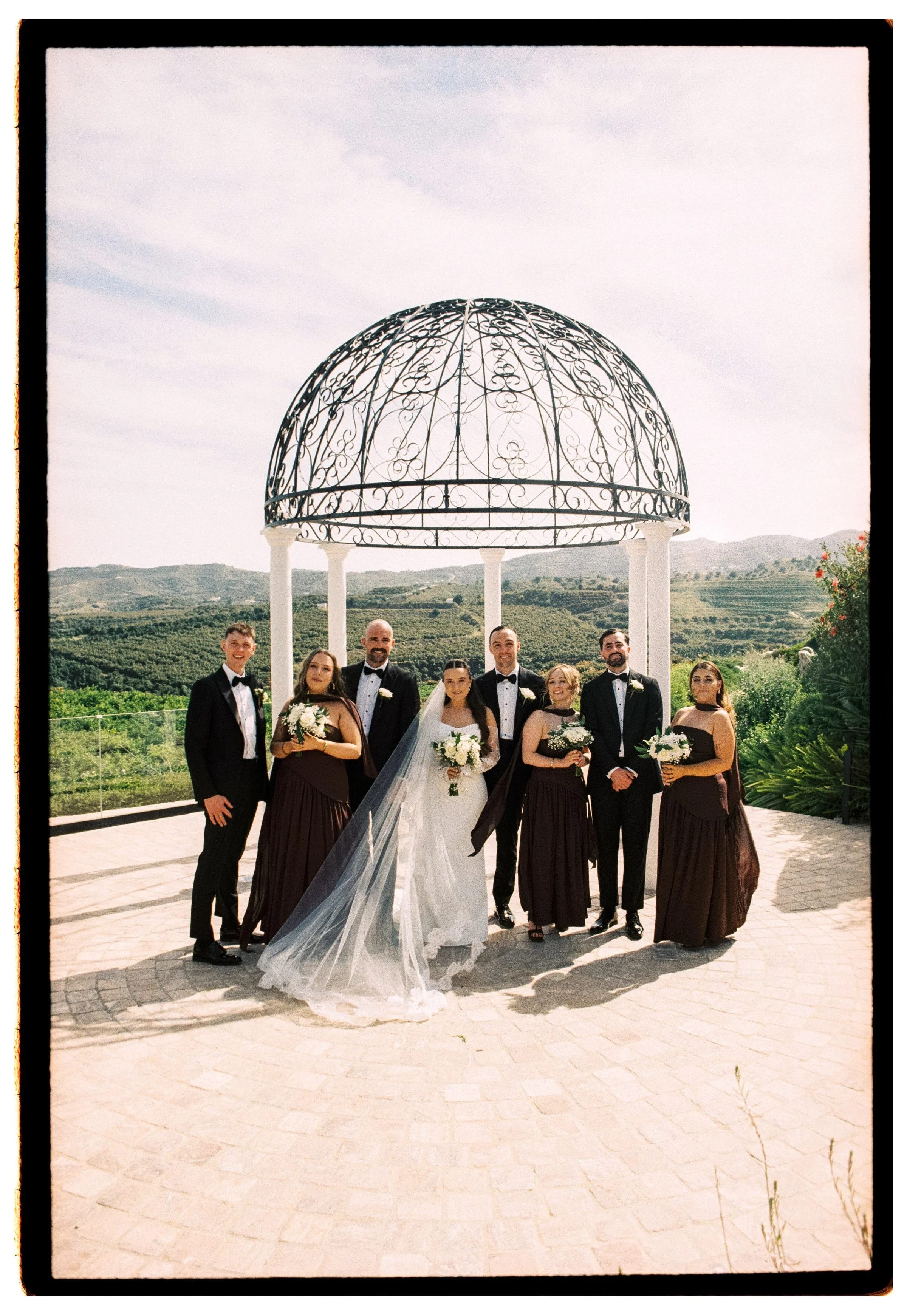 Editorial wedding portrait at Cortijo Bravo in film in Andalusia