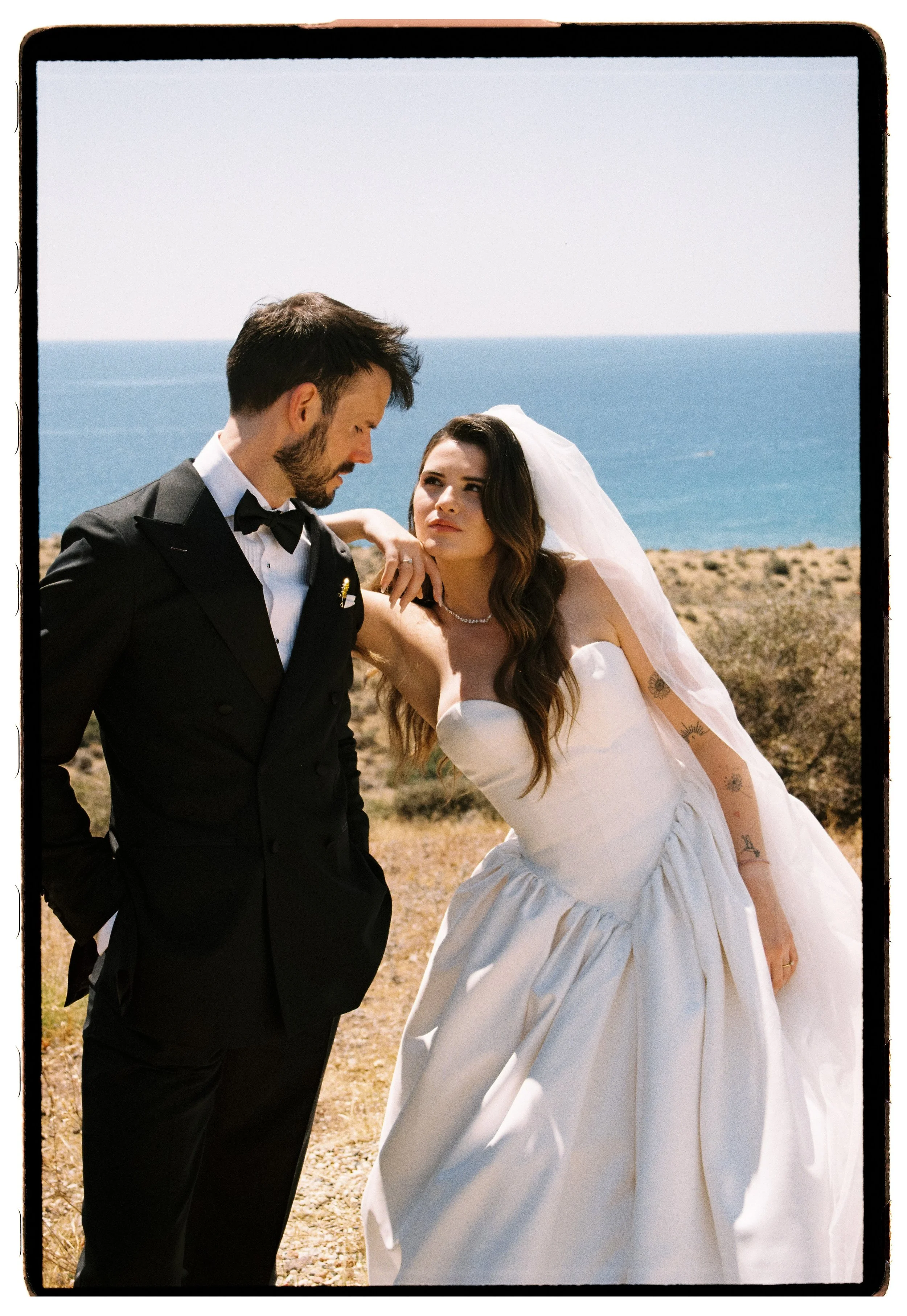 35mm film wedding portraits in Spain