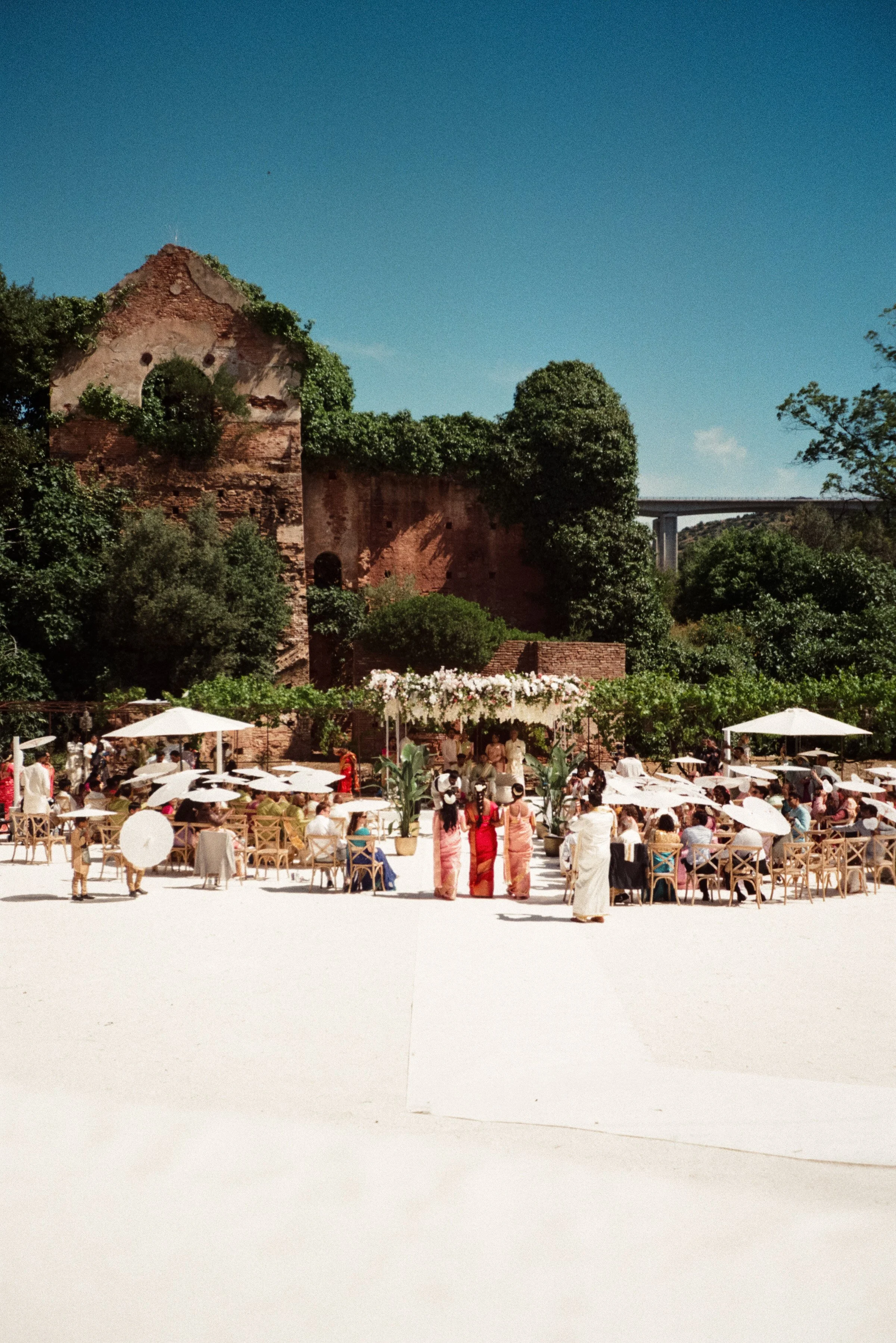 Film wedding photography with nostalgic colours and grain in an indian wedding