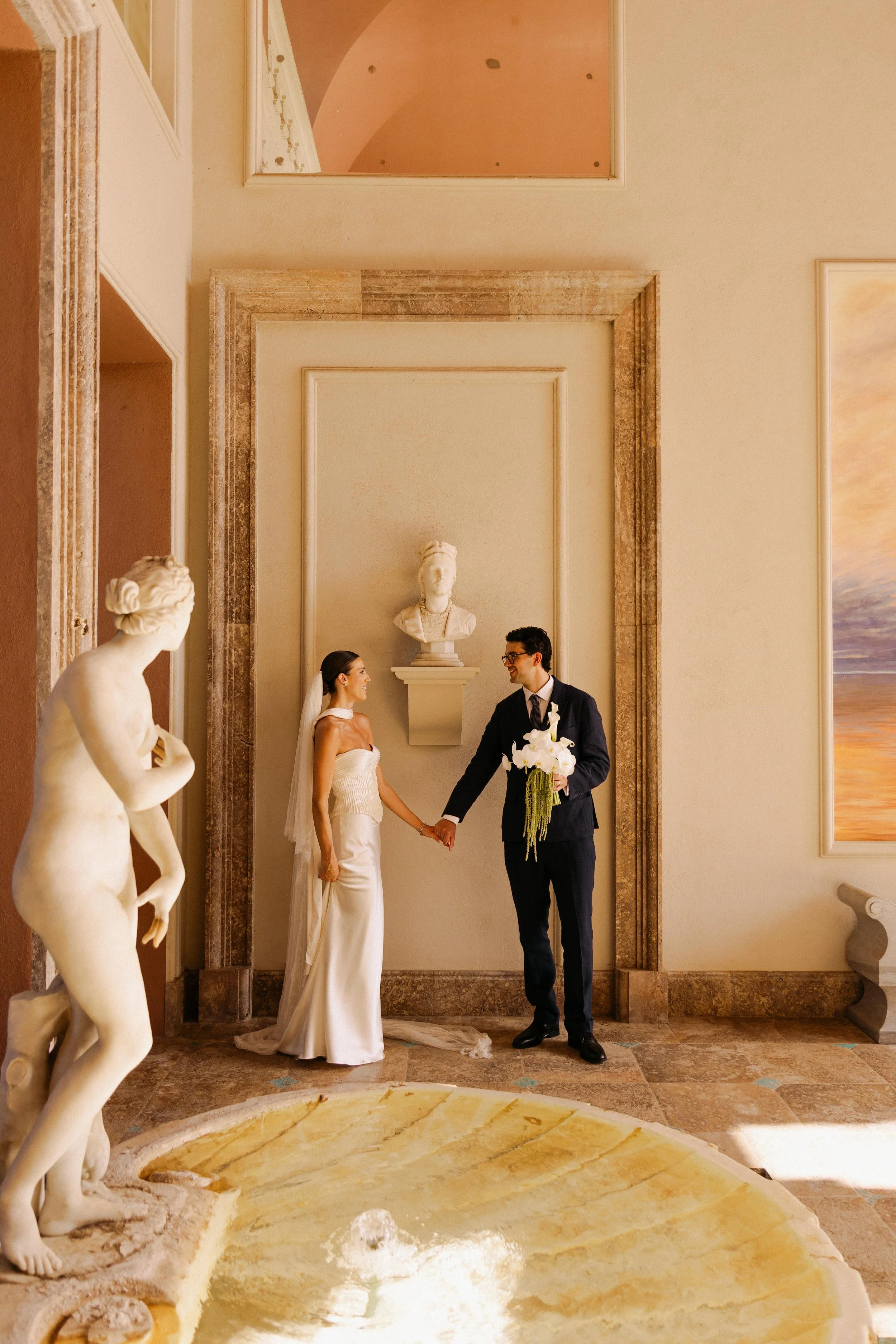 Chic couple photography Marbella villa Spain wedding