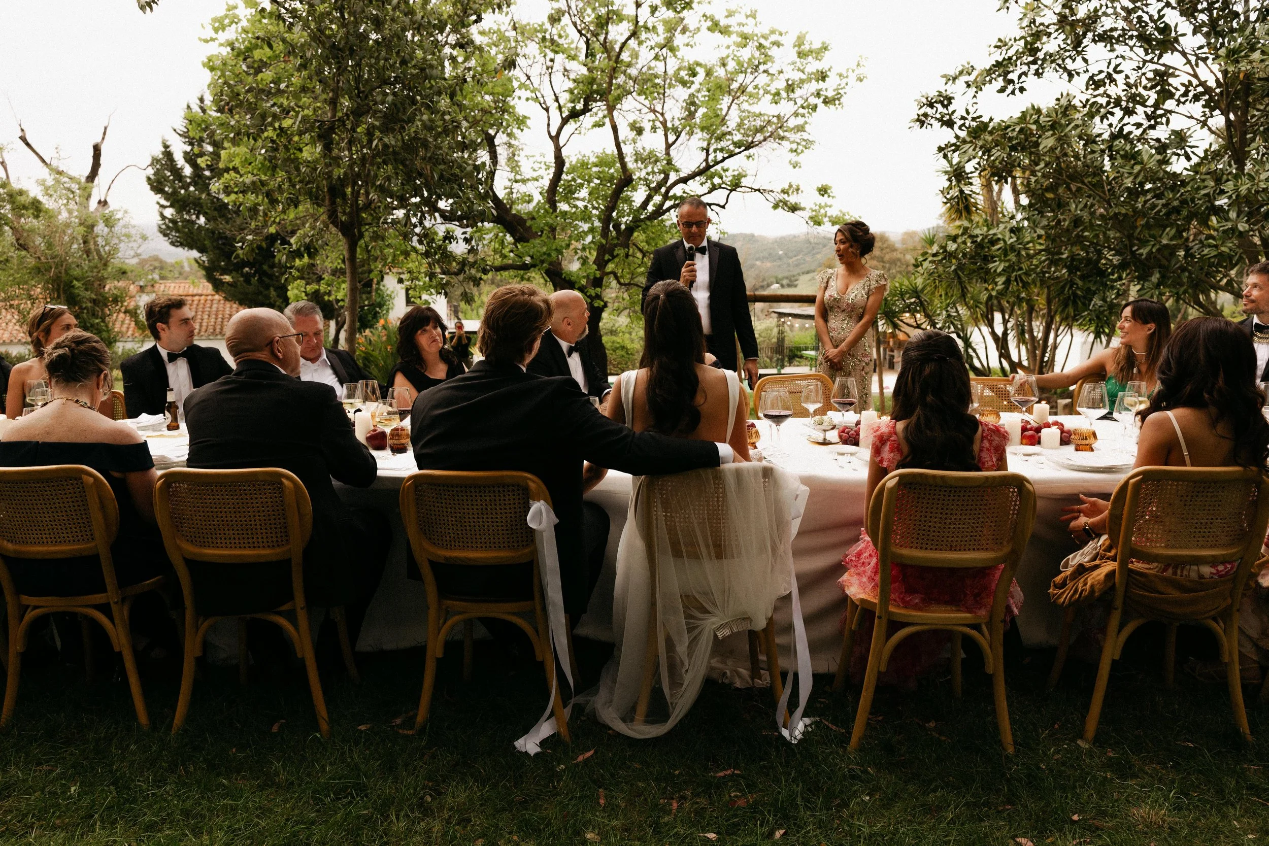 Finca la Gloria reception golden hour