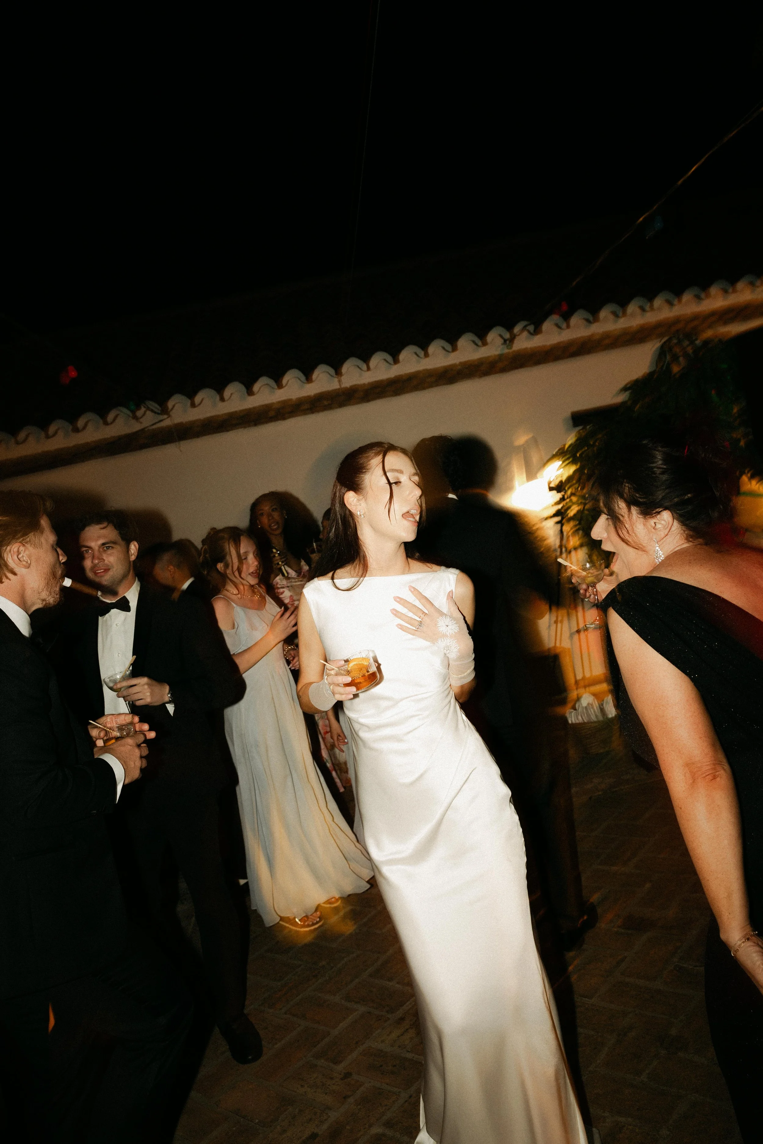 Editorial wedding photographer Spain capturing chic and energetic party moments
