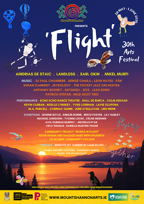 This year's Festival poster was created by Mel White with the help of many children from Mountshannon