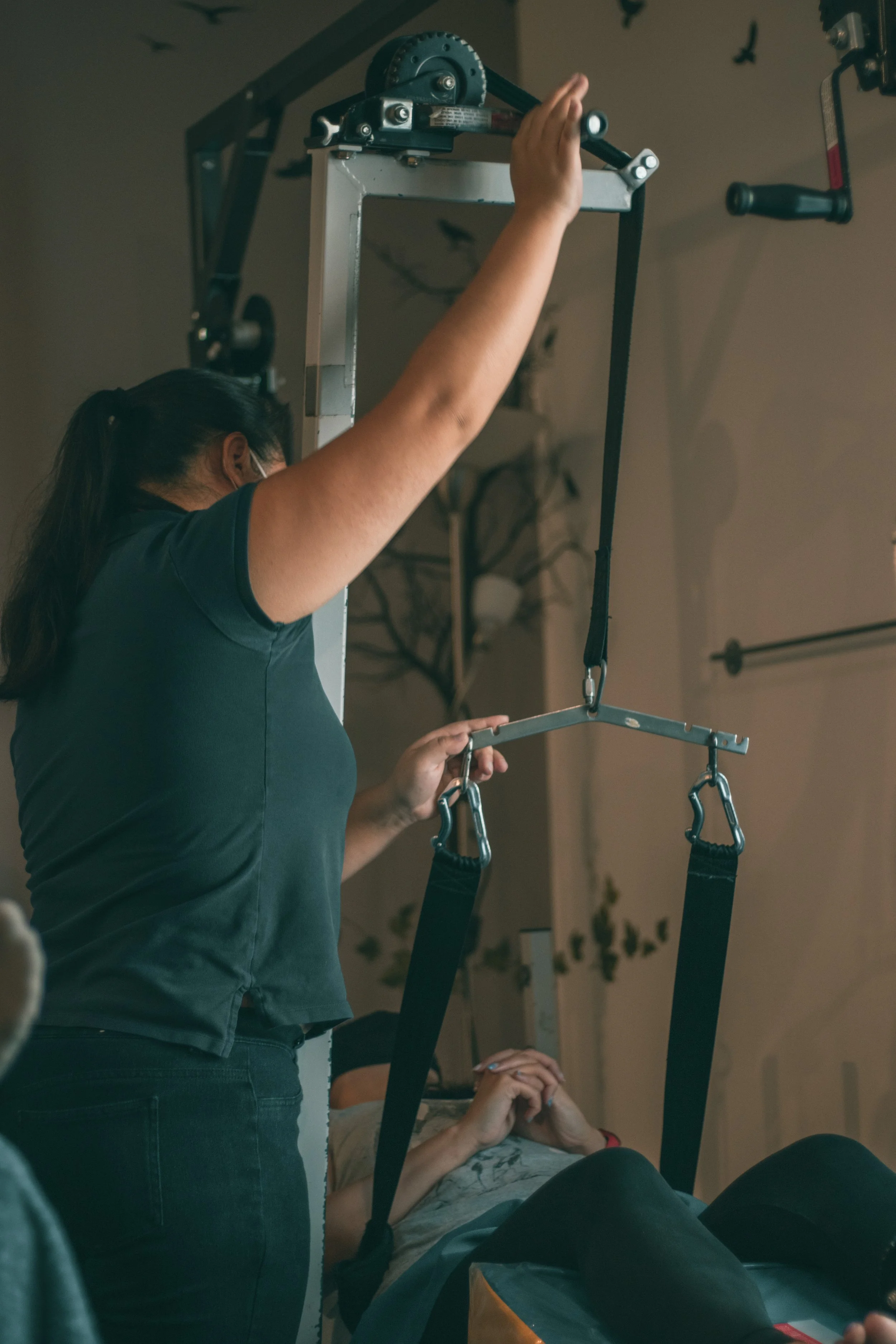 Gallery: Staff member operating treatment equipment