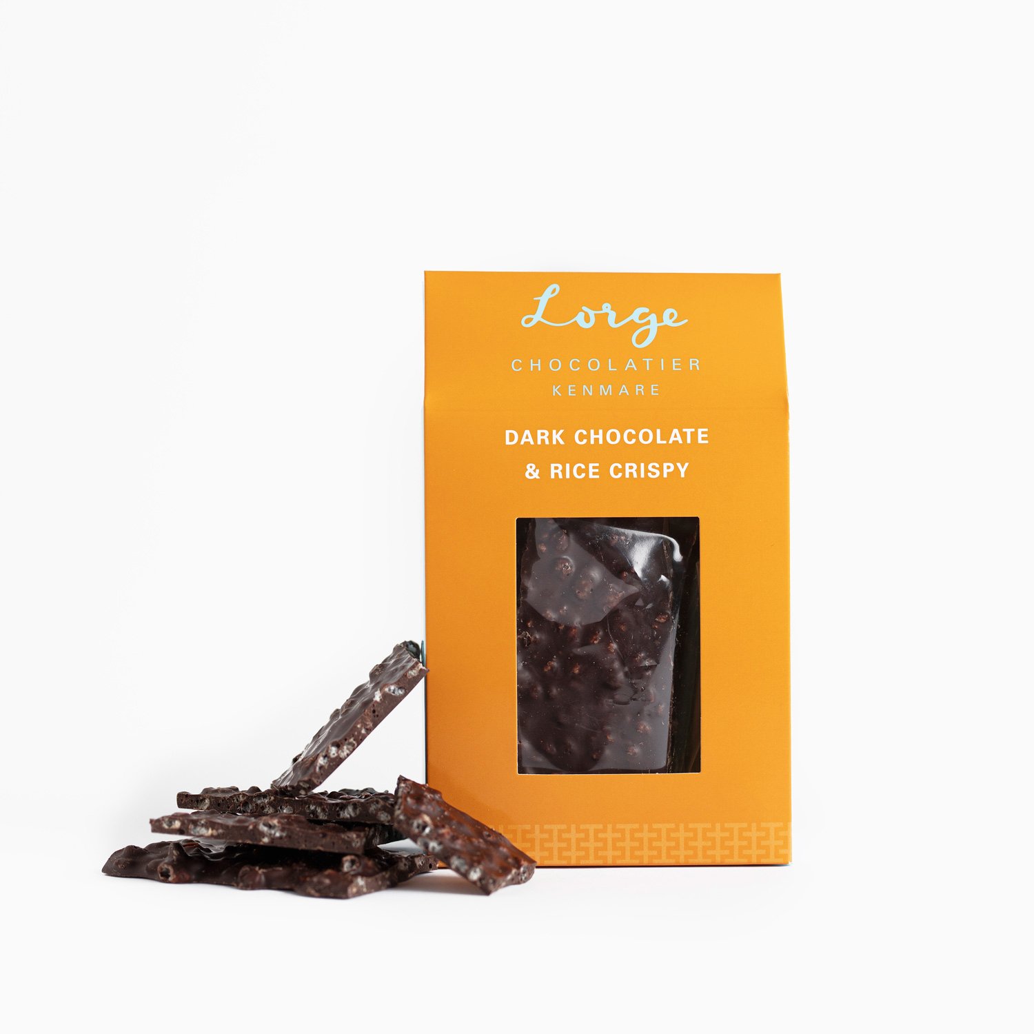 Luxurious dark chocolate rice crispy brittle