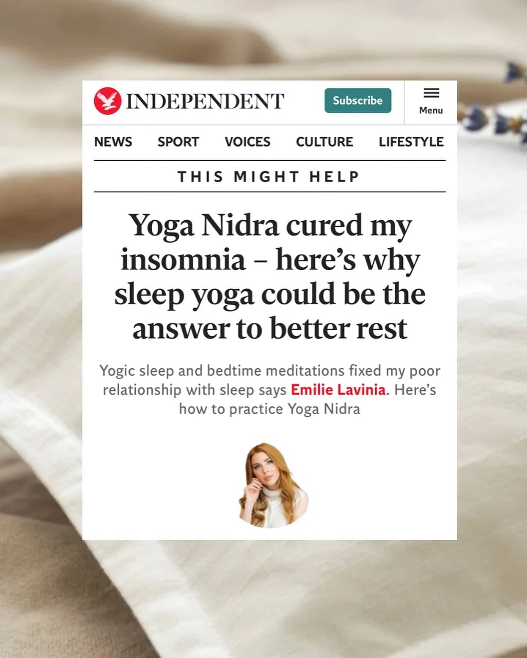 Last night I took part in a wonderful yoga nidra session led by my friend @simonetopel in a beautiful villa. It was gorgeous. But I usually practice alone, in my bed as I wind down for sleep. I wrote about this practice, why I love it and what it can