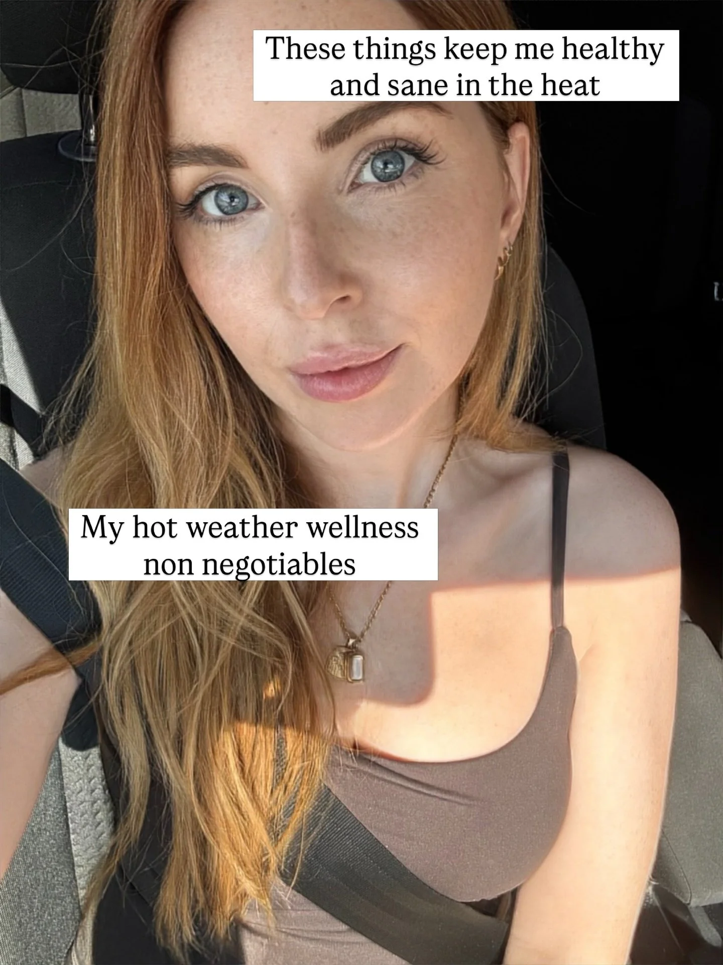 The wellness essentials I rely on for hot weather. These habits and products are my everything when it&rsquo;s warm 🌞 

Do you have any tips I&rsquo;ve missed? Let me know! 

💧@ancientandbrave True Hydration
👄 @_weshutit_ collagen mouth tape 
💤 @