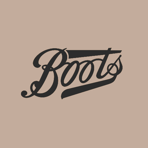 Boots logo in black cursive font on a white background.