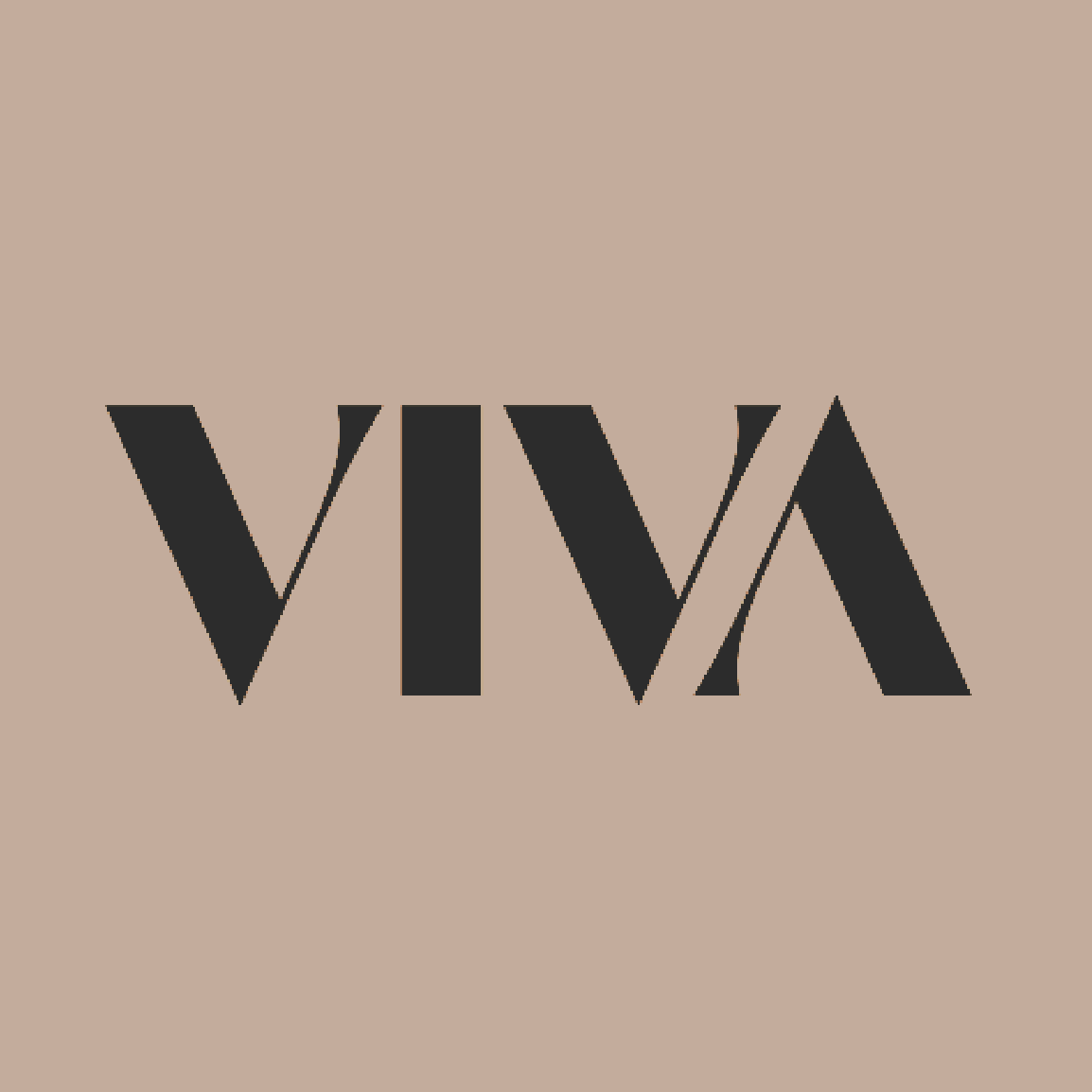 Black stylized 'VIVA' text on a white background.