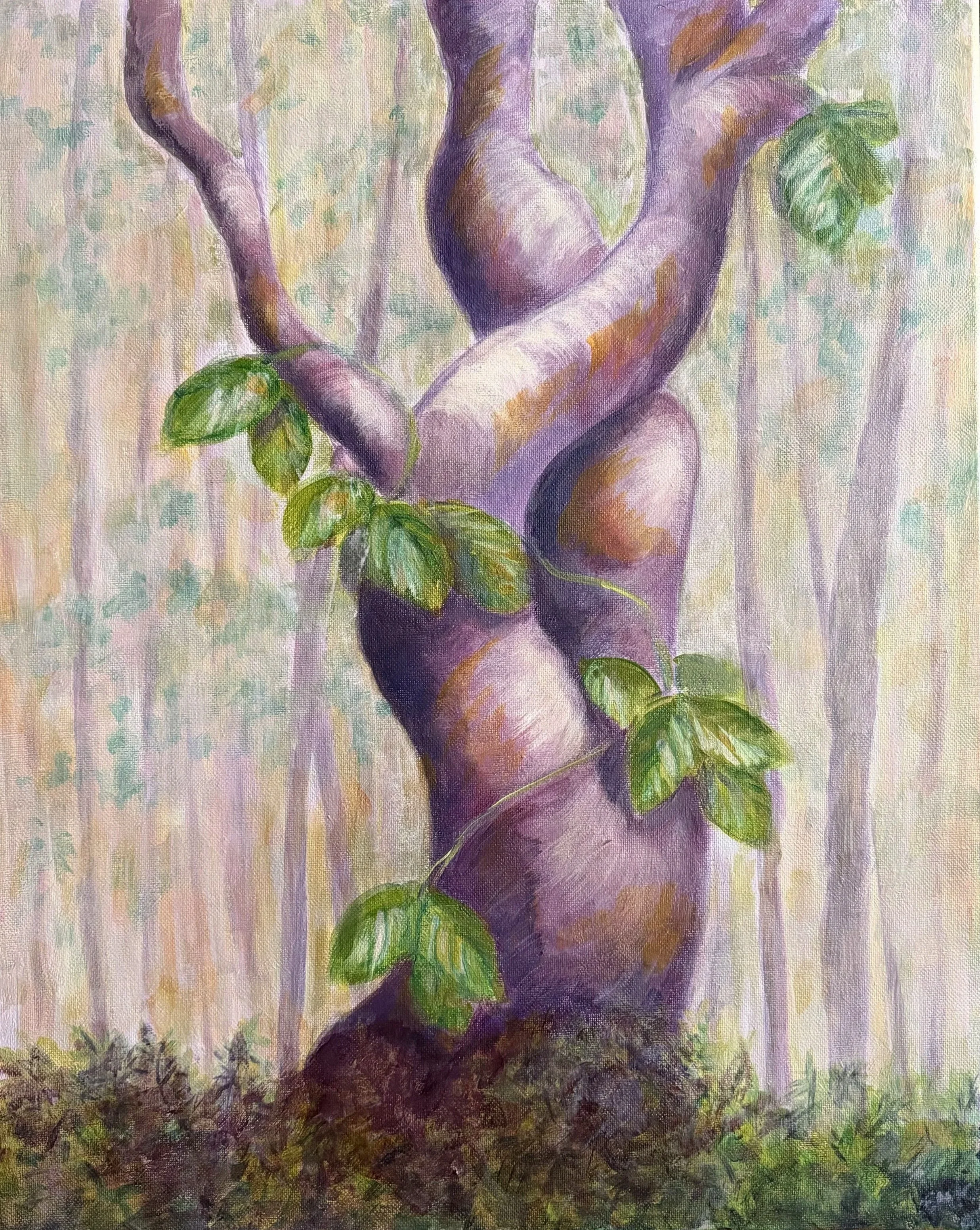 Beech Beauty, Acrylic (12x16 inches) 