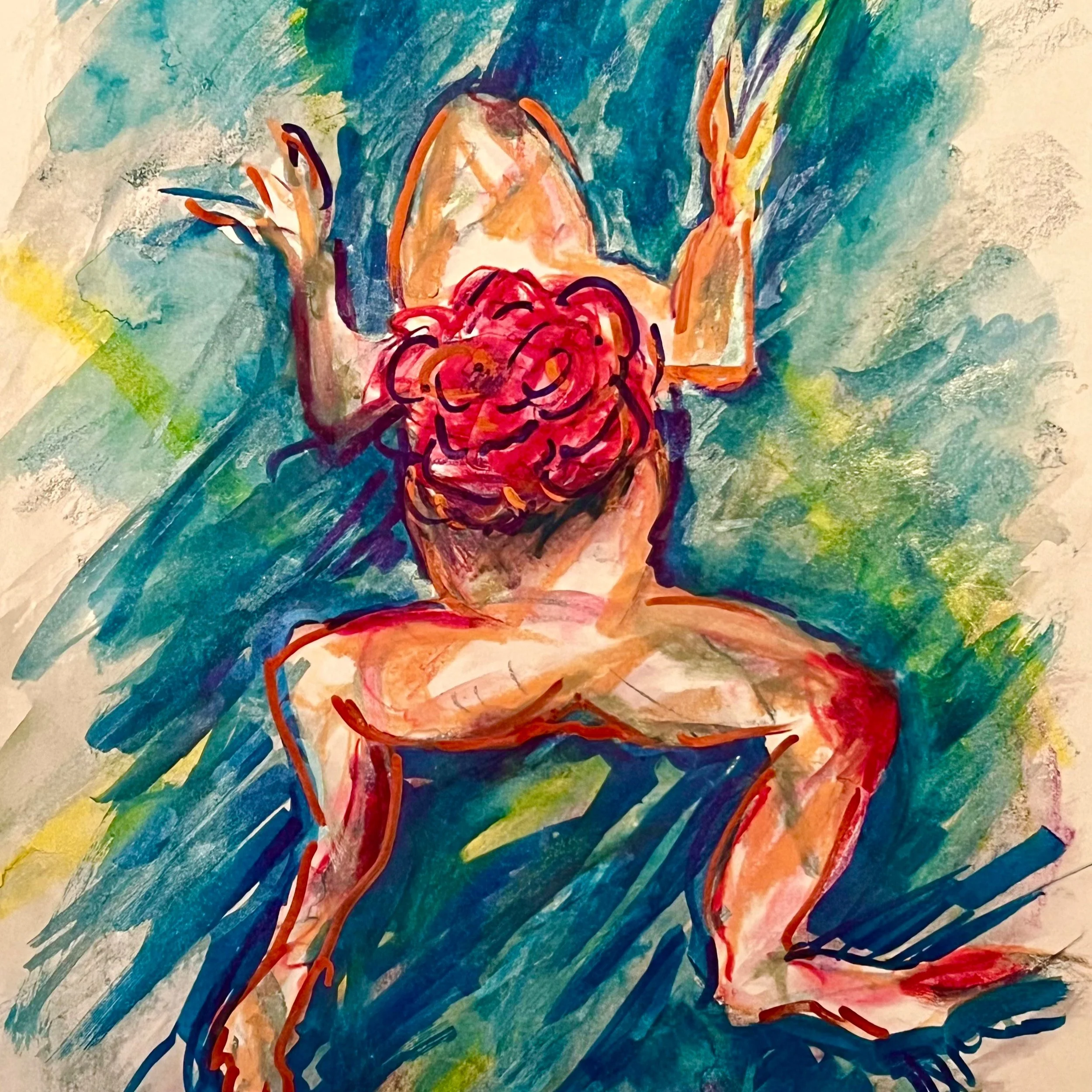 Restes de Grenouille (watercolor and marker)