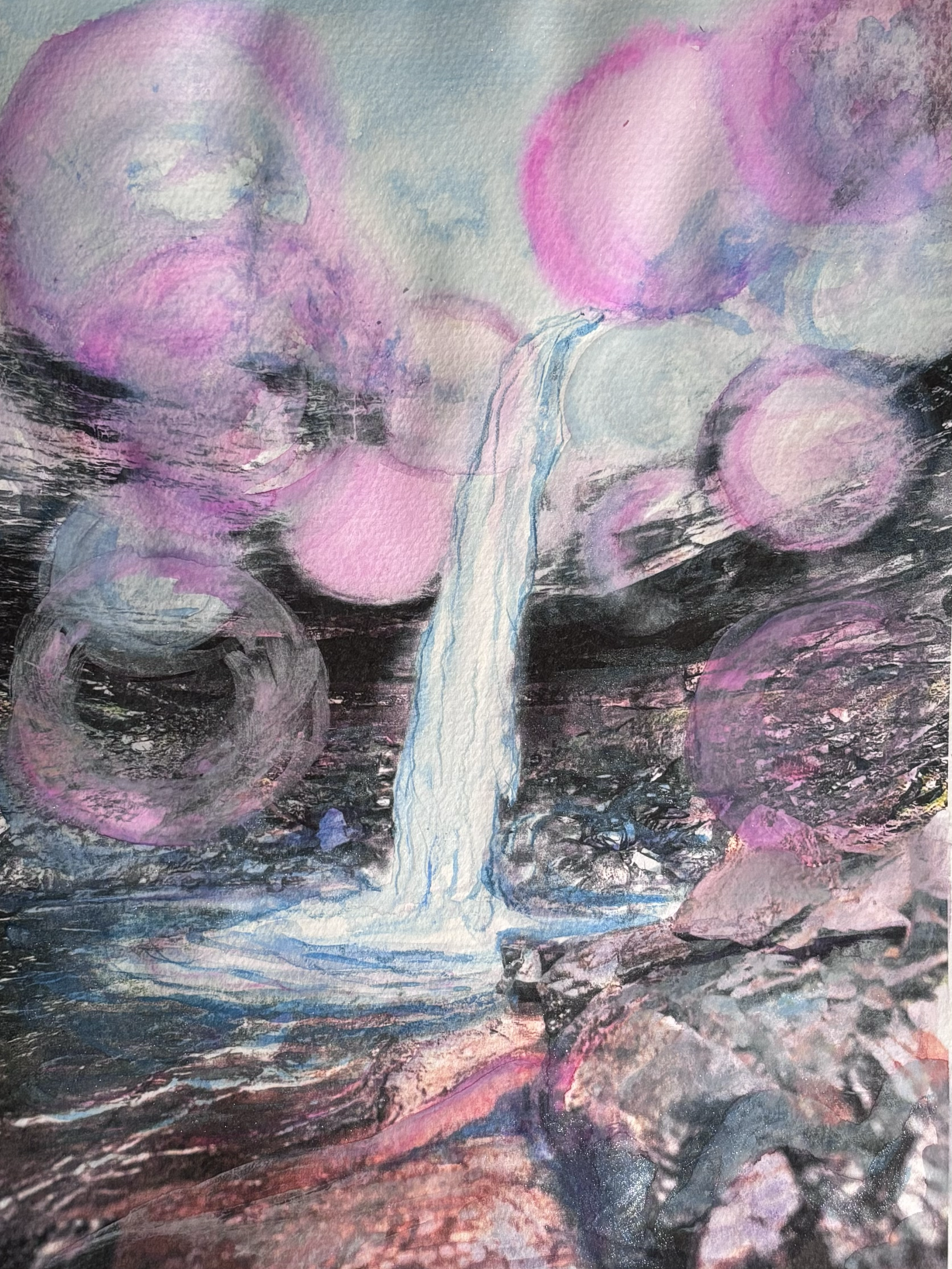 Kaaterskill Falling, Mixed Media (11x14 inches)