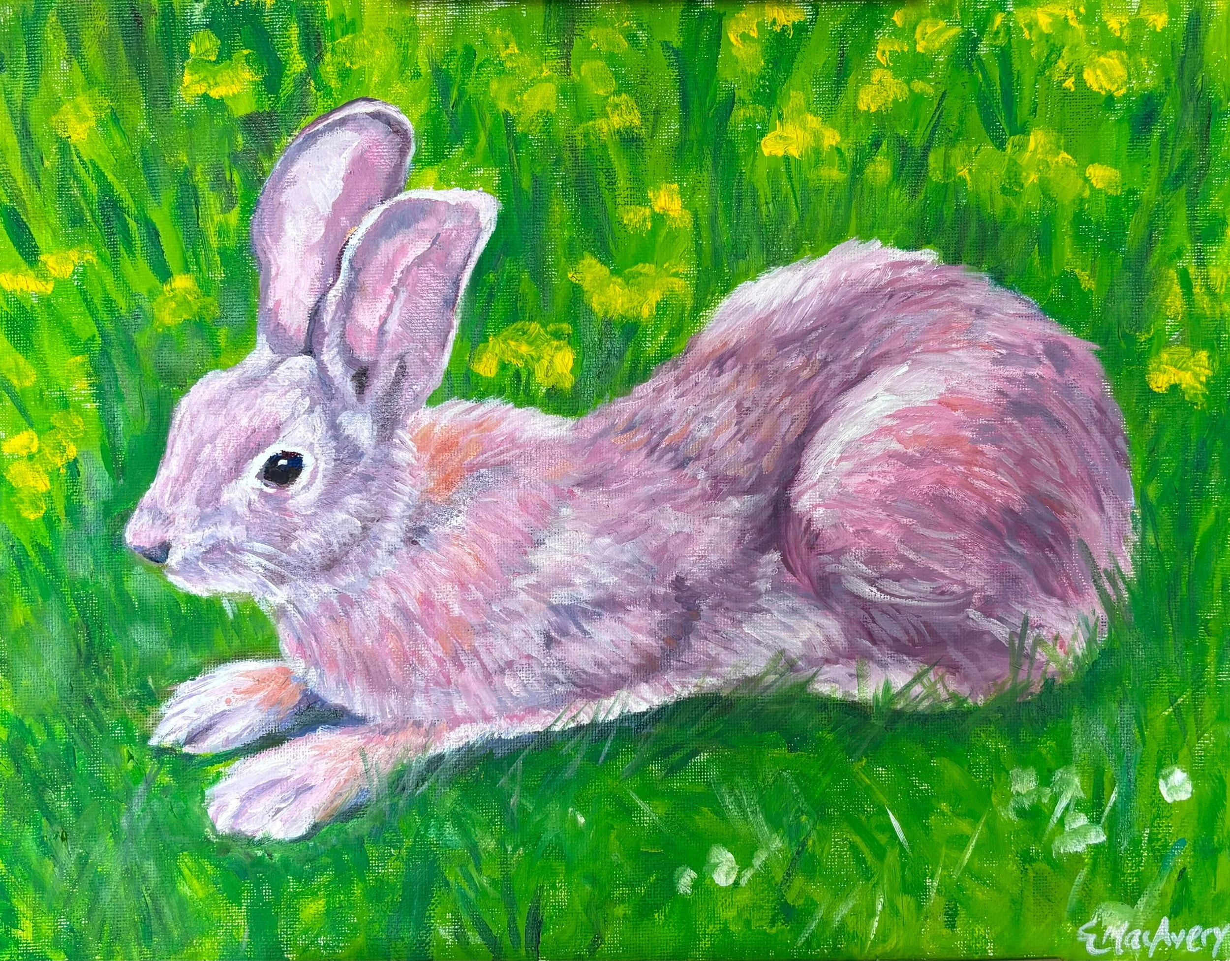 My Rabbit Side, Oil (14x11 inches)
