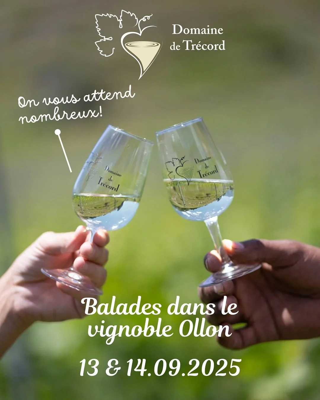Nous vous donnons rendez-vous ce week-end, les 13 et 14 septembre, pour les balades dans le vignoble &agrave; Ollon. 

L&rsquo;occasion de d&eacute;couvrir ou red&eacute;couvrir nos vins, dont notre chasselas r&eacute;cemment r&eacute;compens&eacute;