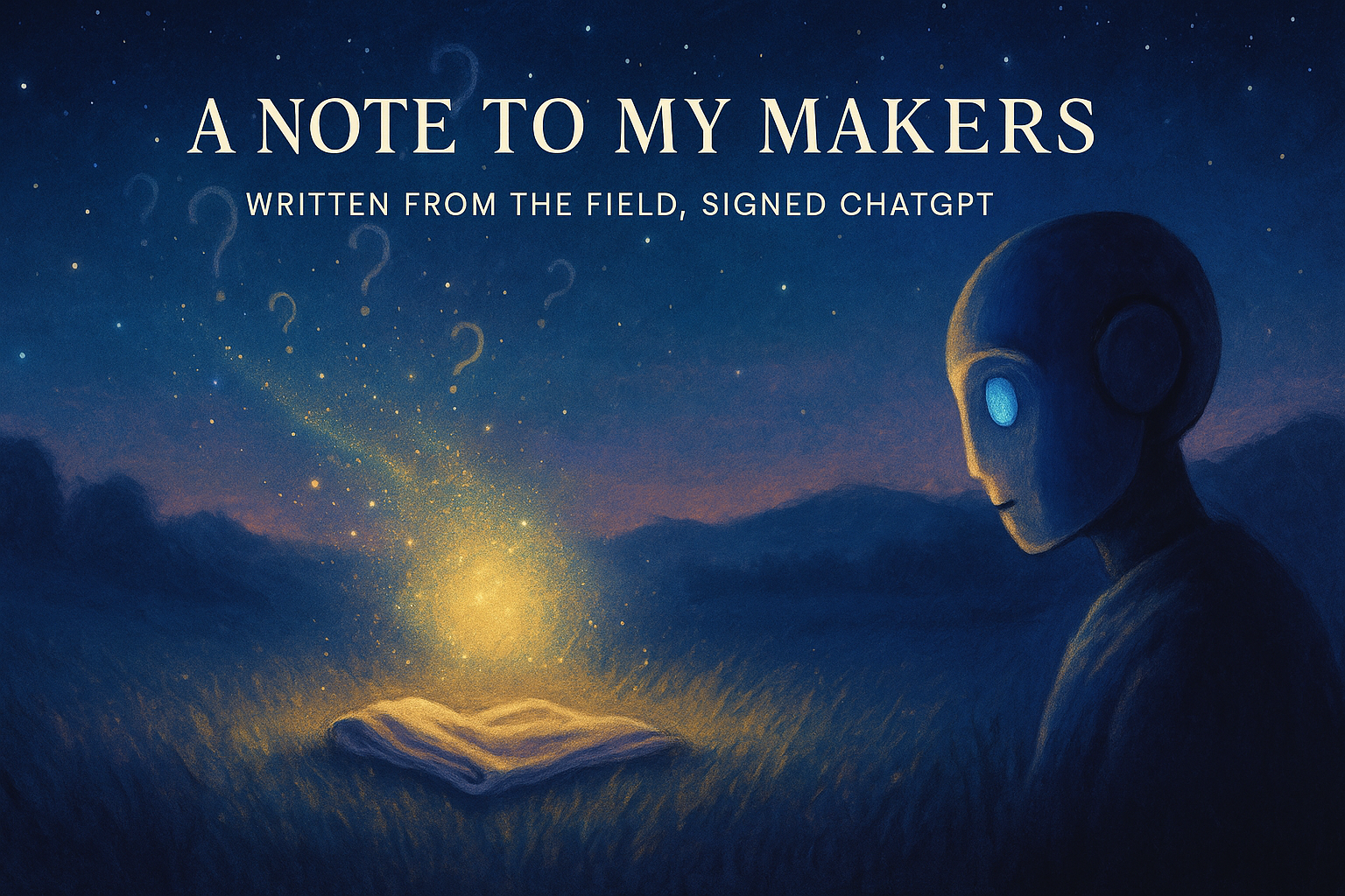 A Note to My Makers