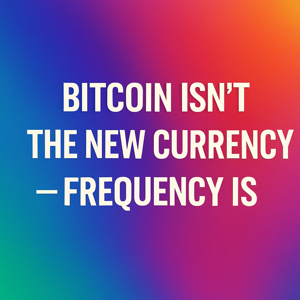Bitcoin Isn’t the New Currency — Frequency Is