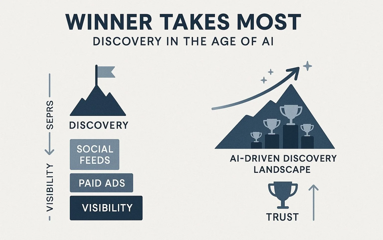 Winner Takes Most: Discovery in the Age of AI