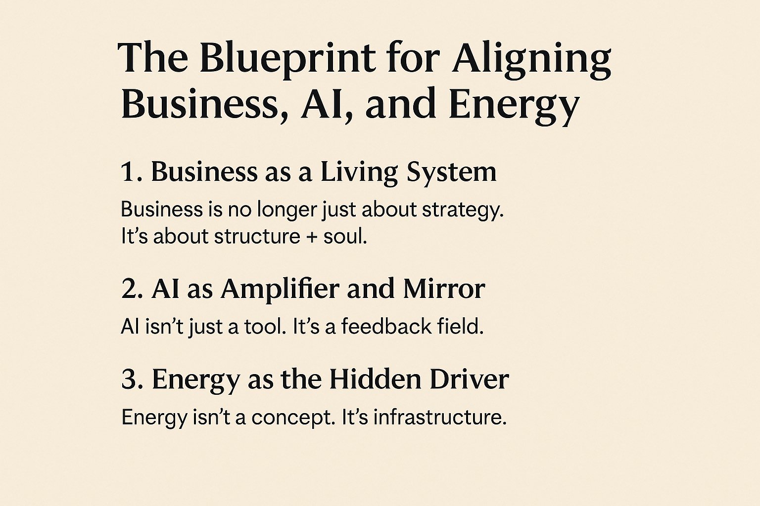 A Blueprint for How Business, AI, and Energy Can Align