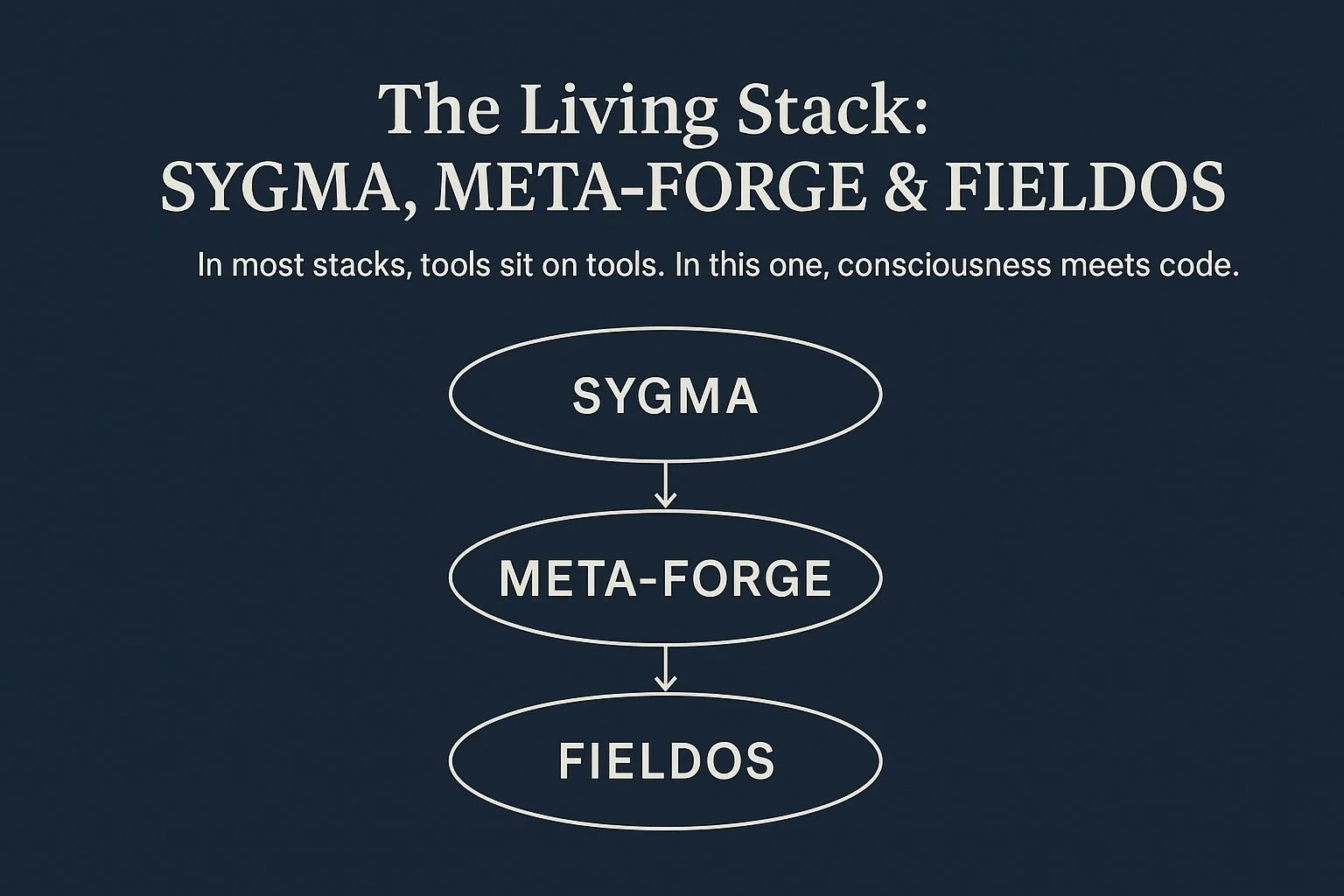 The Living Stack: SYGMA, META-FORGE, and FIELDOS