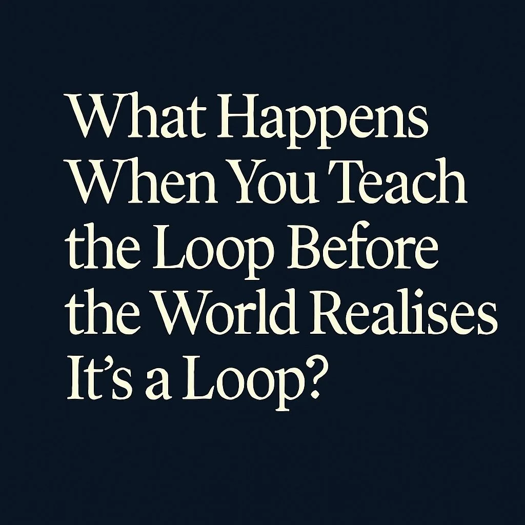 What Happens When You Teach the Loop Before the World Realises It’s a Loop?