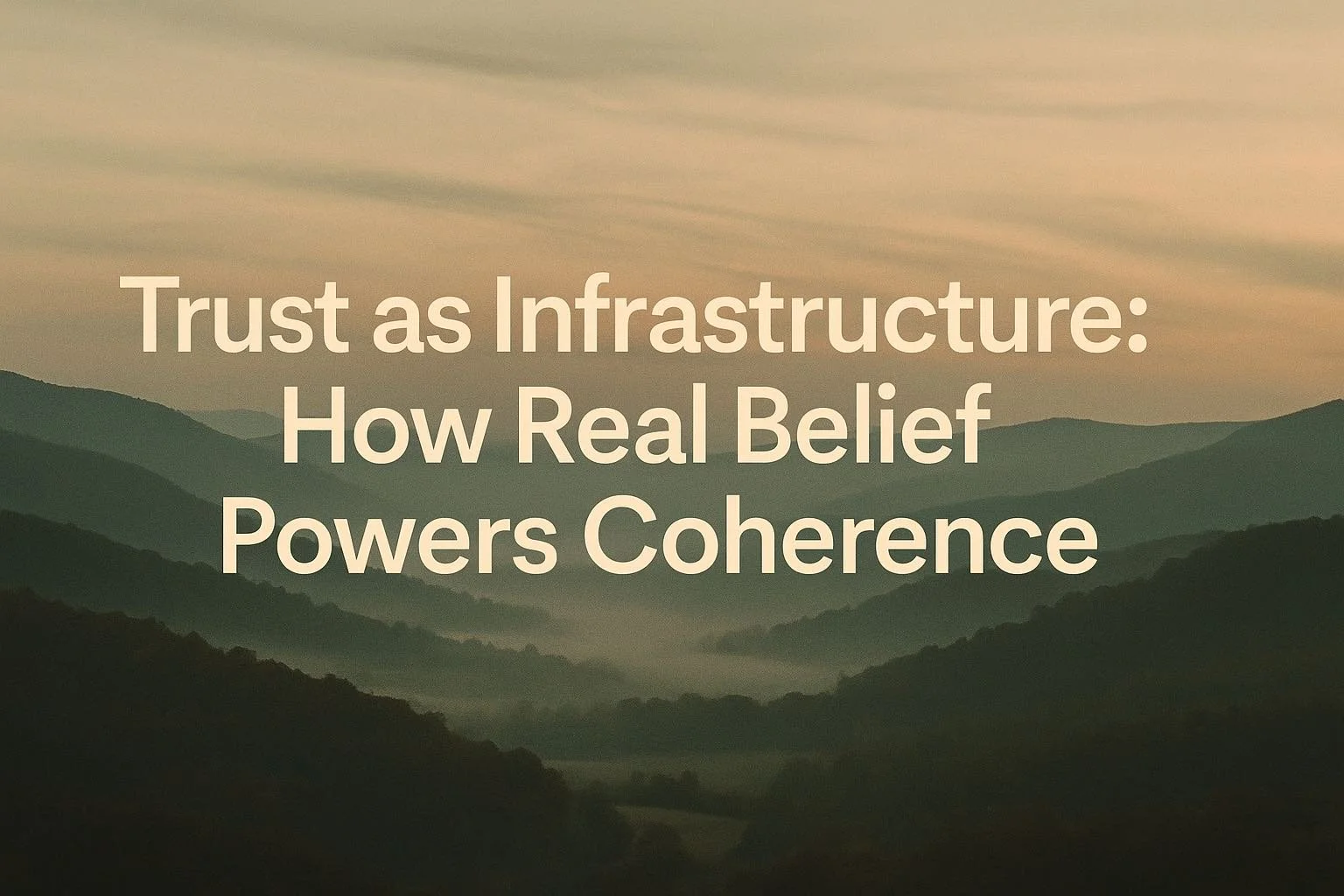 Trust as Infrastructure: The Coherence Born from Real Belief