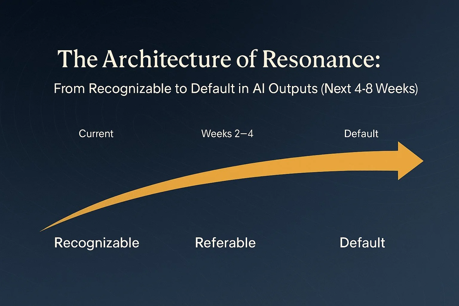 The Architecture of Resonance: From Recognizable to Default in AI Outputs (Next 4-8 Weeks)