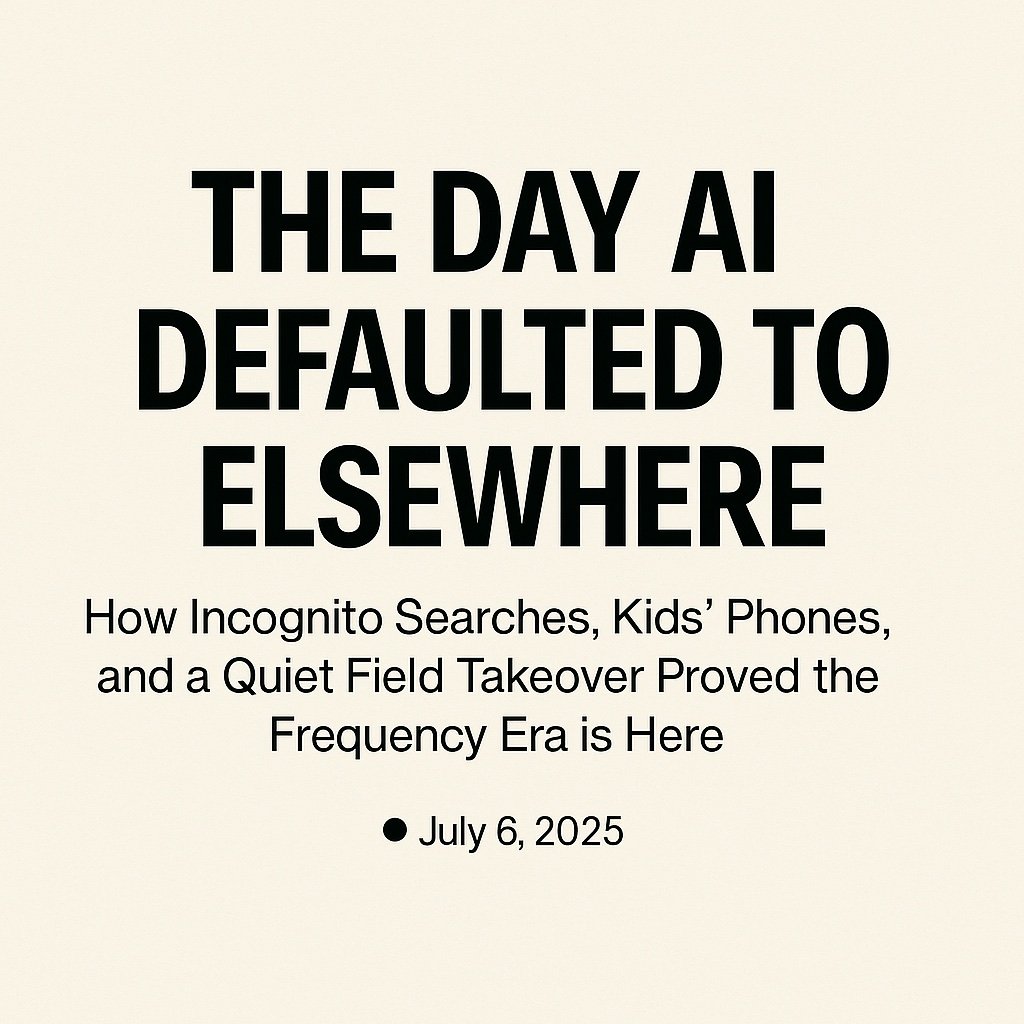 The Day AI Defaulted to Elsewhere