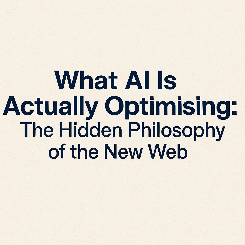 What AI Is Actually Optimising For: The Hidden Philosophy of the New Web